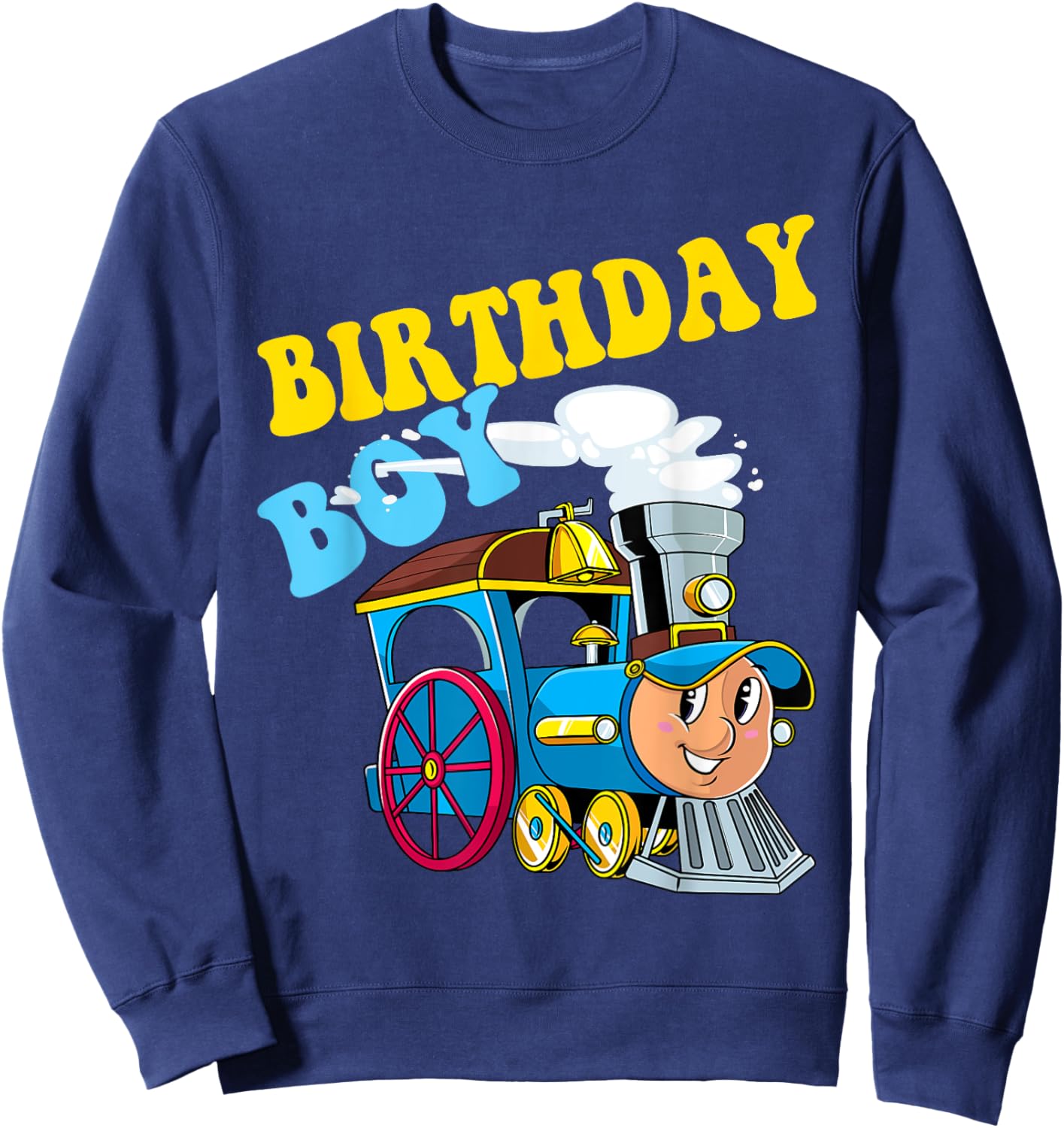 Birthday Boy Choo Choo Train Lovers Party Kids Toddlers Sweatshirt - Sweatshirt | Navy