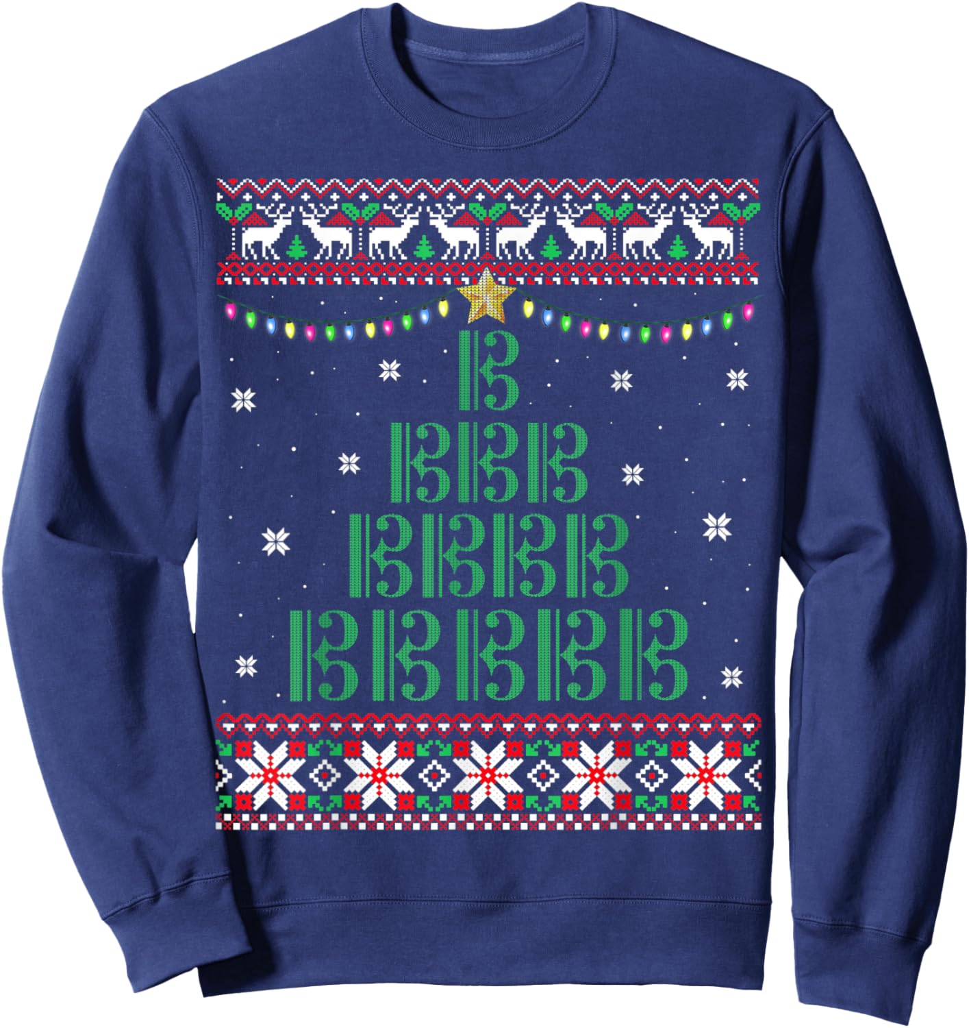 Ugly Christmas Sweater for Viola Players Sweatshirt - Sweatshirt | Navy