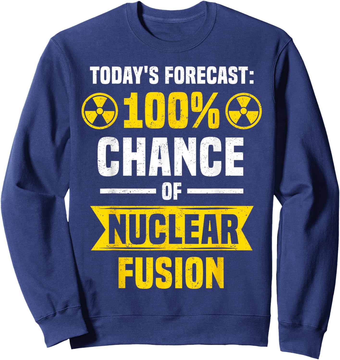 Core Fusion Radioactive Atomic Power Core Energy & Radiation Sweatshirt - Sweatshirt | Navy