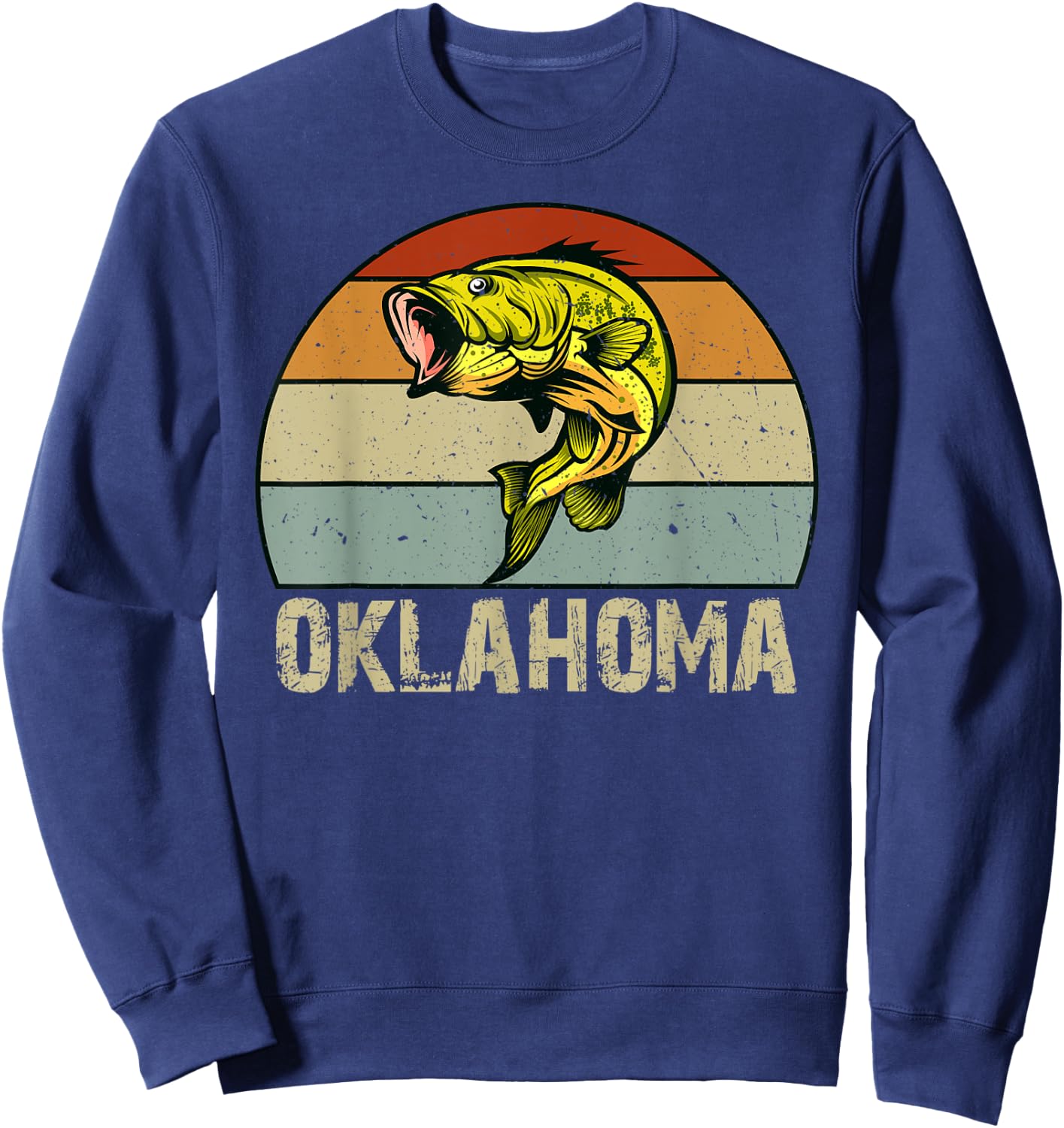 Bass Fishing Oklahoma Sweatshirt - Sweatshirt | Navy