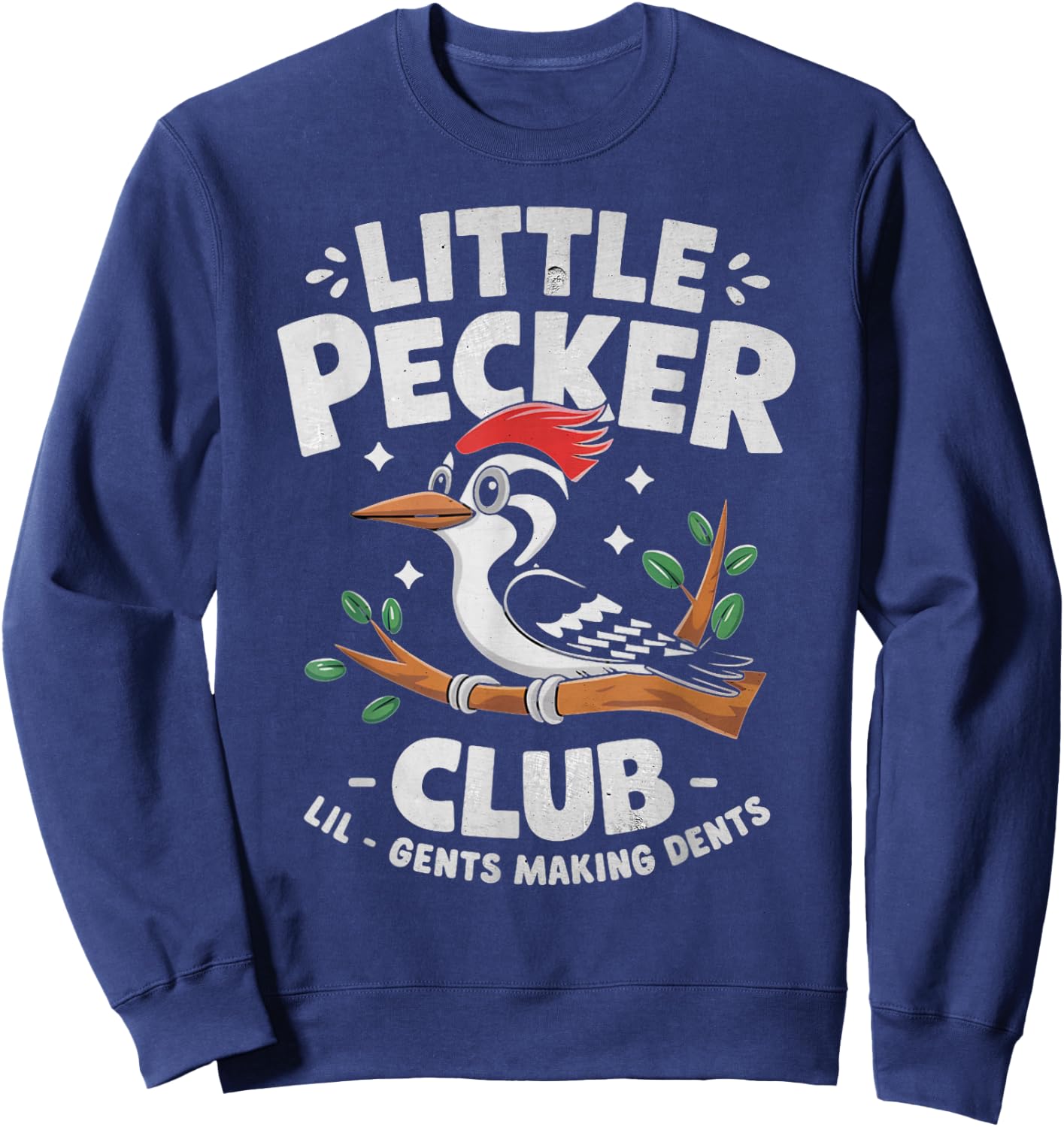 Little Pecker Club Lil Gents Making Dents Crew Bird Lover Sweatshirt - Sweatshirt | Navy