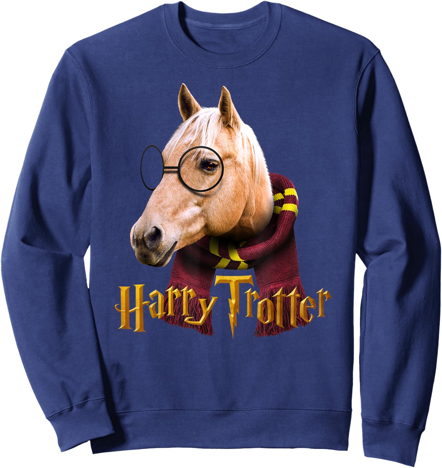 Cute American Quarter Horse Palomino colour for horse riders Sweatshirt - Sweatshirt | Navy