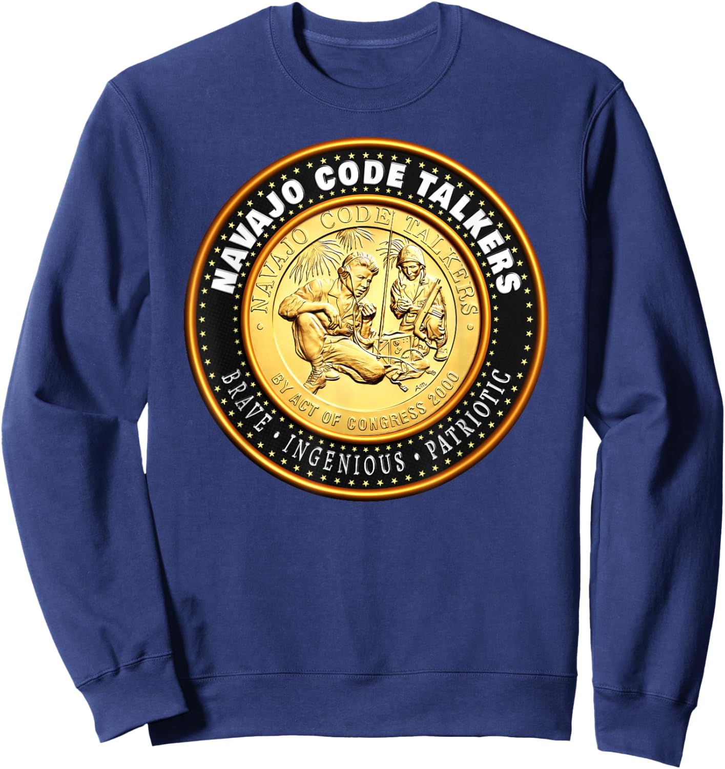 Code Talkers: Navajo WW2 Heroes for Native American Heritage Sweatshirt - Sweatshirt | Navy