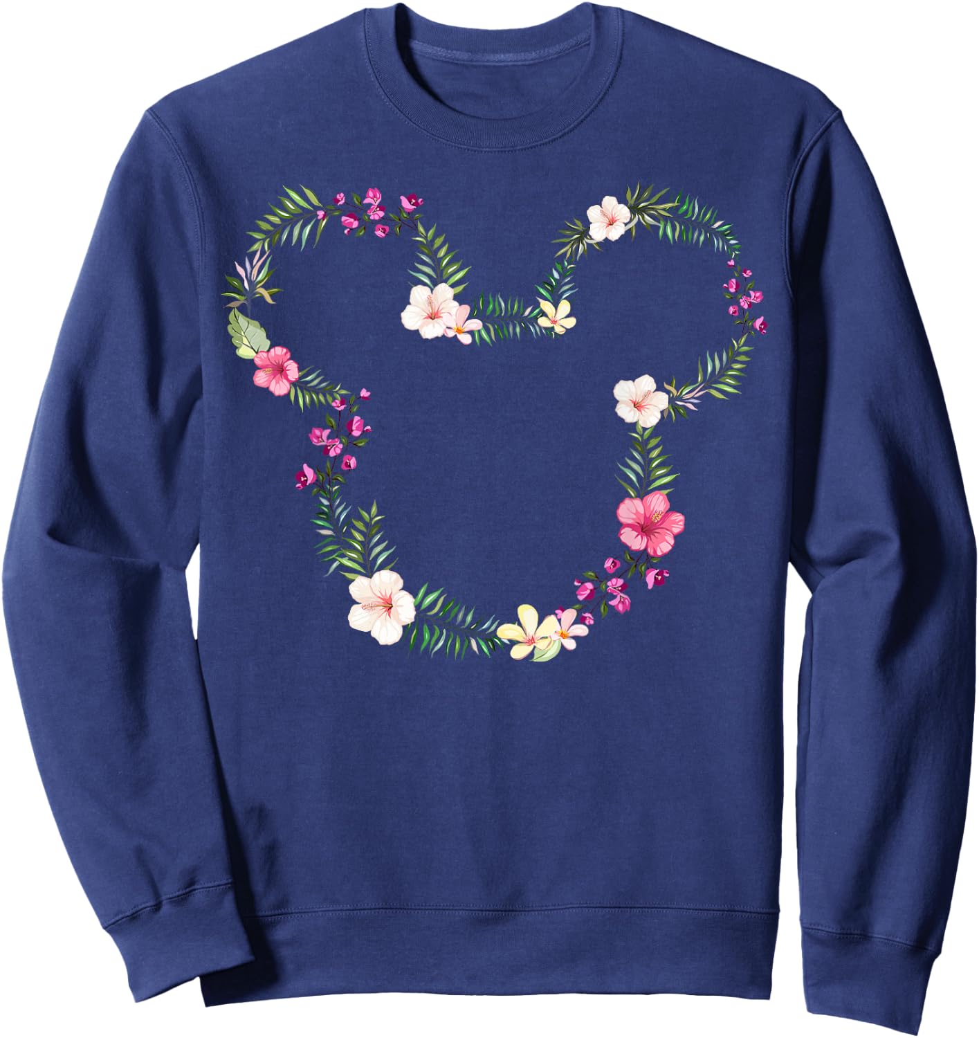 Disney Mickey & Friends Mickey Tropical Floral Ears Small Sweatshirt - Sweatshirt | Navy