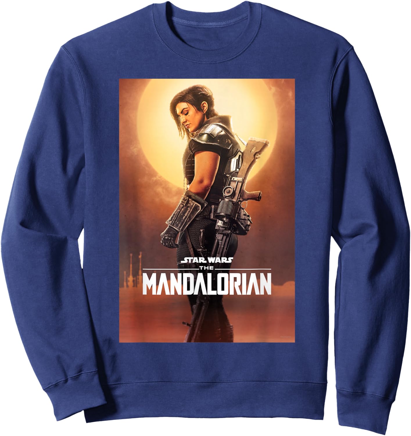 Star Wars The Mandalorian Cara Dune Poster Sweatshirt - Sweatshirt | Navy