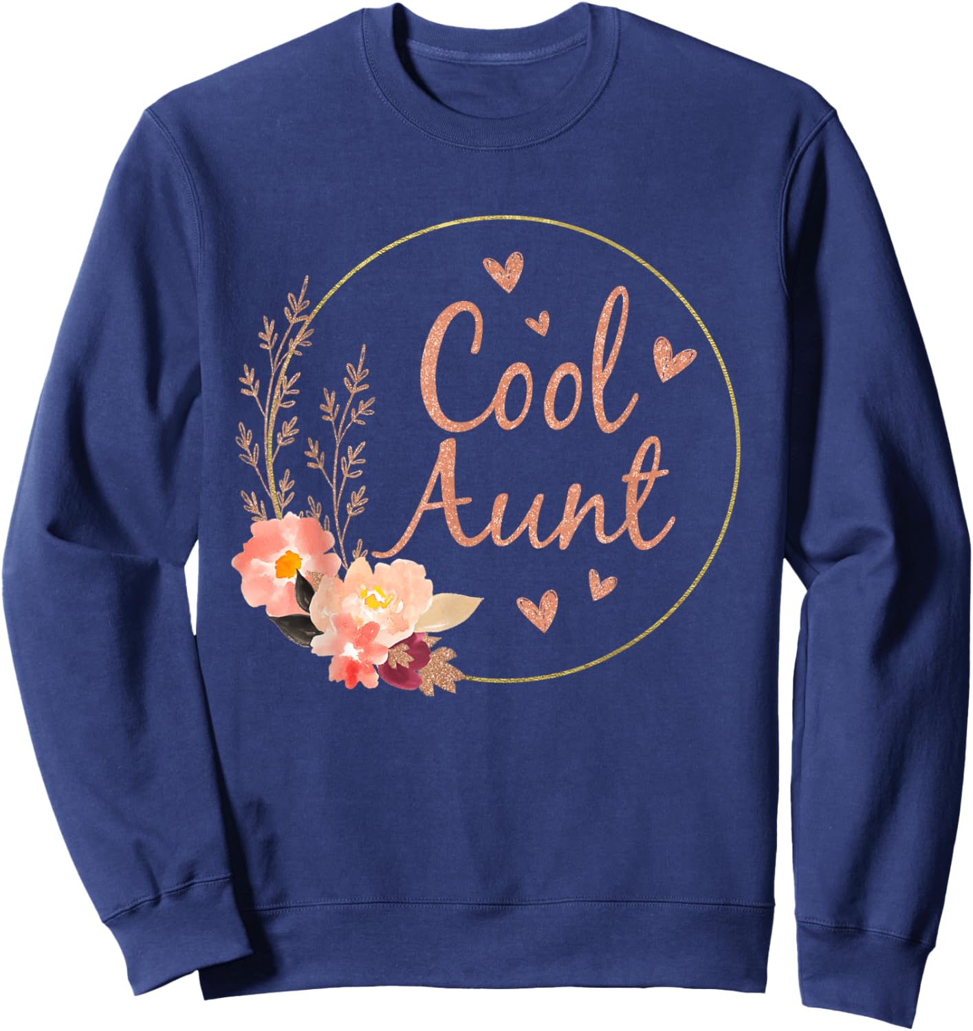 Auntie Funny Aunt Baby Announcement Mother's Day Sweatshirt - Sweatshirt | Navy