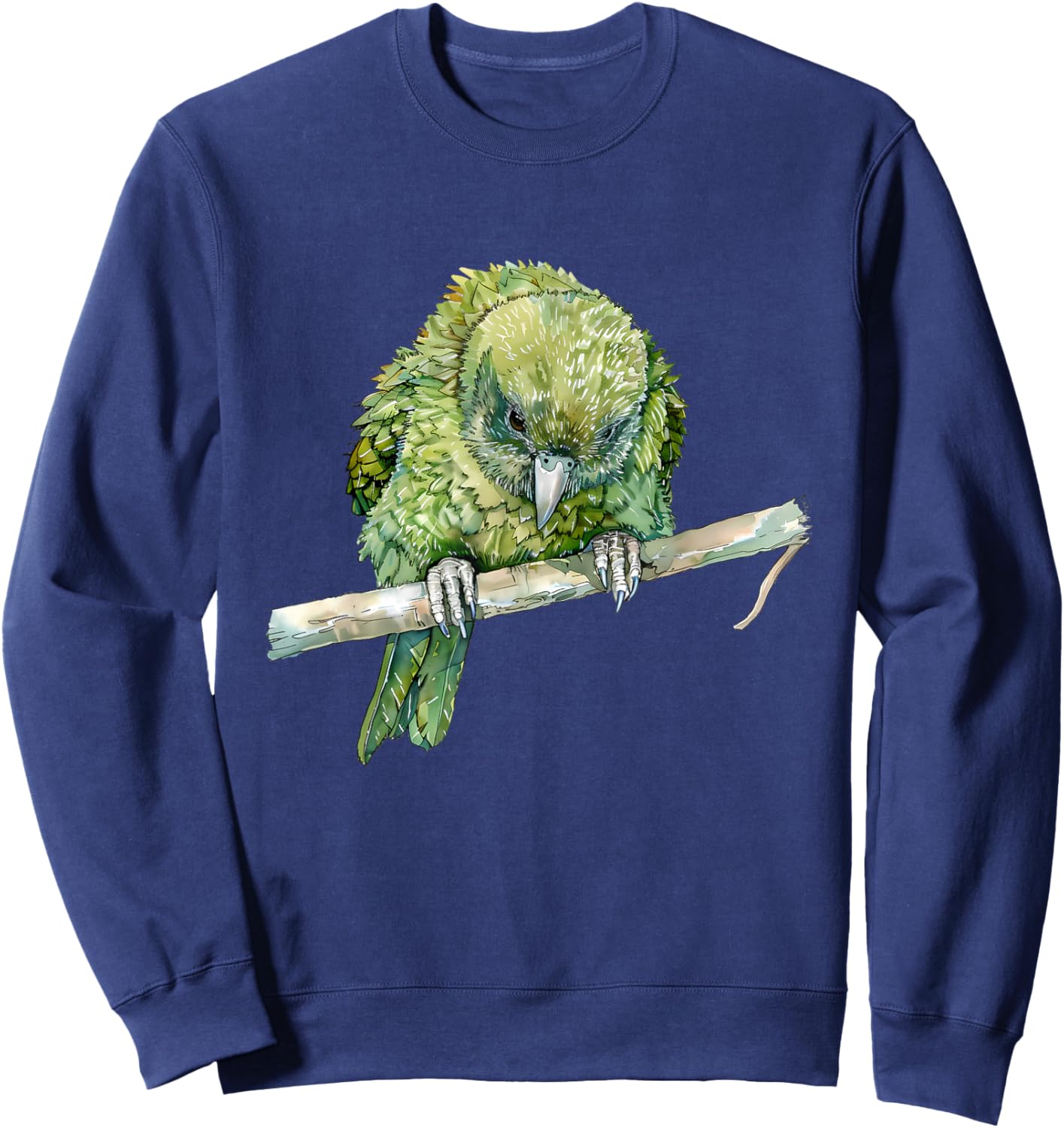 Kakapo Parrot Animal Print Drawing Wildlife Kakapo Lover Sweatshirt - Sweatshirt | Navy
