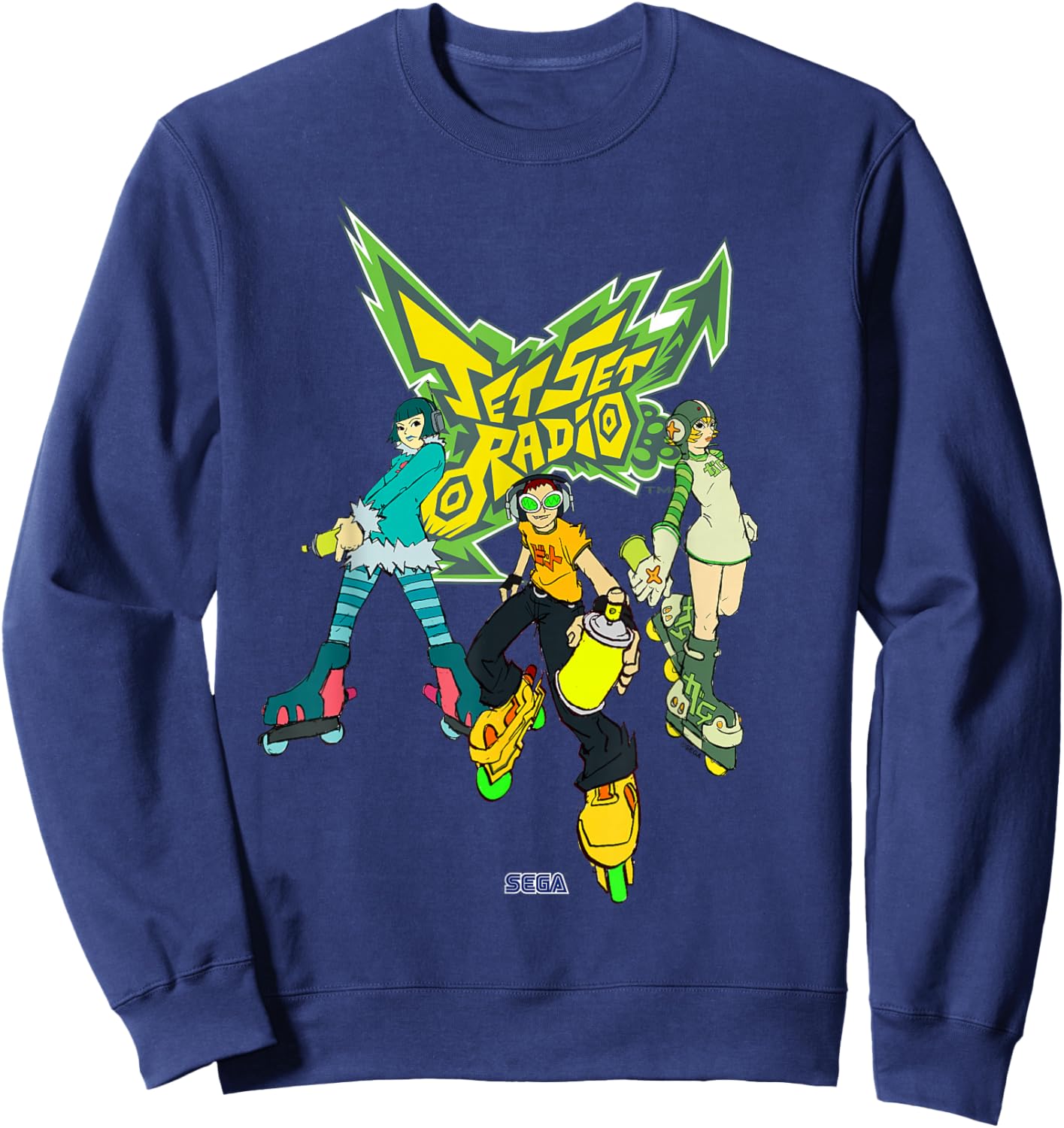 Jet Set Radio group Mew, Beat, Gum SEGA Dreamcast video game Sweatshirt - Sweatshirt | Navy