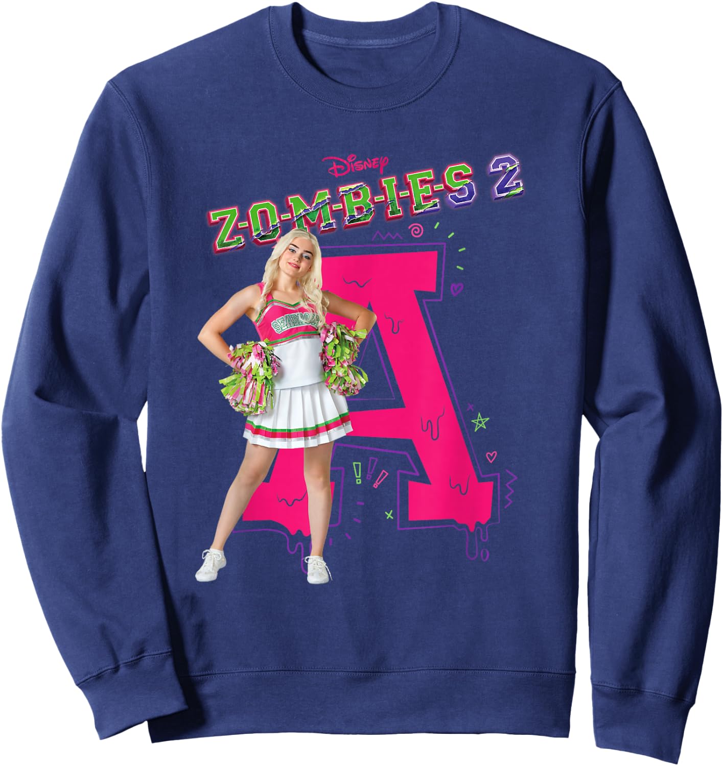 Disney Channel Zombies 2 Addison Cheer A Sweatshirt - Sweatshirt | Navy