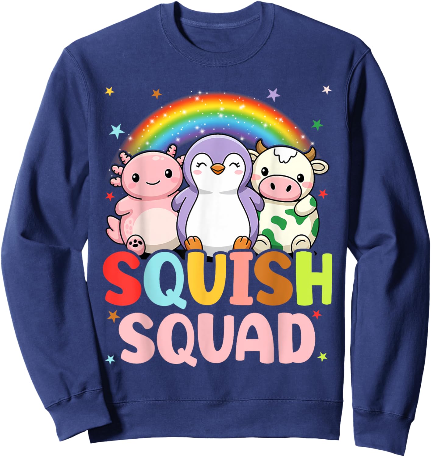 Squish Squad Mallow Lover Cute Birthday Sweatshirt - Sweatshirt | Navy