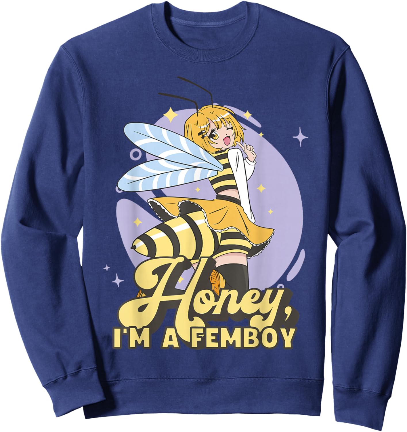Femboy Anime Honey I'm a Femboy Sweatshirt - Sweatshirt | Navy