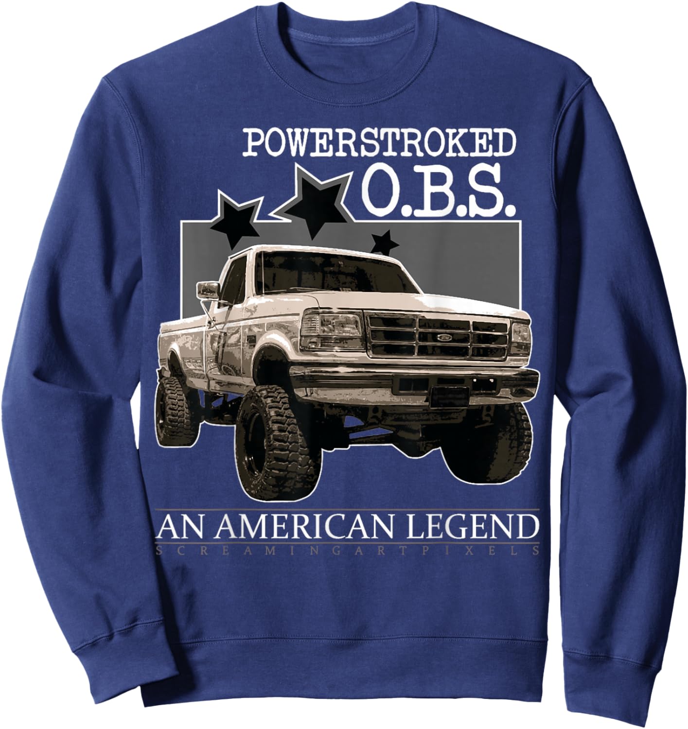 Powerstroke Obs F350 F250 F150 7.3 6.0 6.7 Sweatshirt - Sweatshirt | Navy
