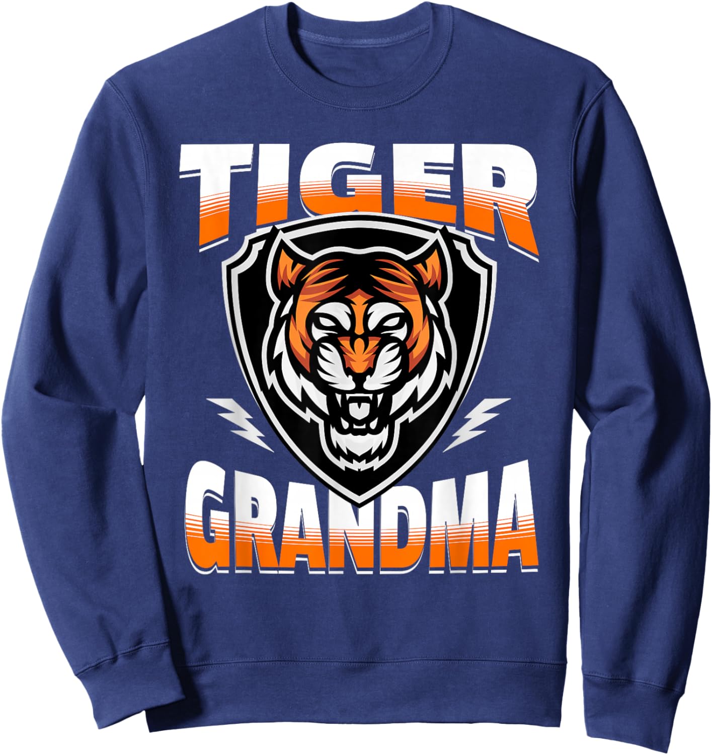 Tiger Grandma Game Day Print with Tigers Mascot Sweatshirt - Sweatshirt | Navy