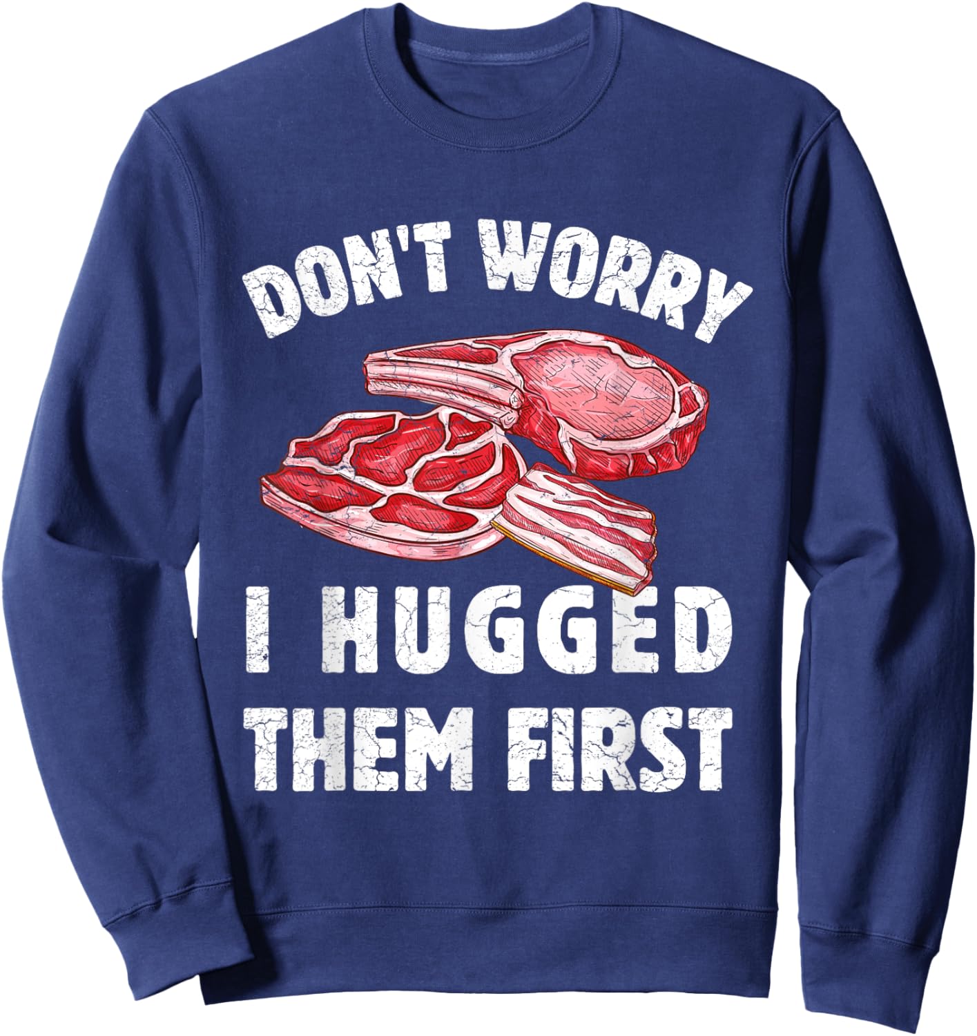 Funny Meat Cutter BBQ Butcher Sweatshirt - Sweatshirt | Navy