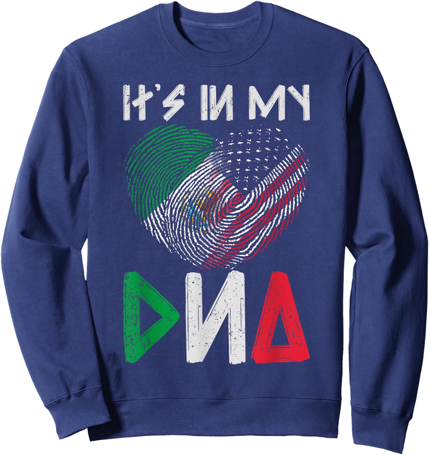 Its In My DNA USA Mexico Sweatshirt - Sweatshirt | Navy