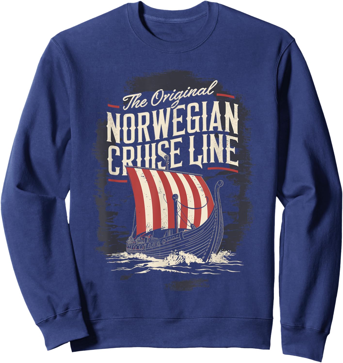 The Original Norwegian Cruise Line Viking Ship Sweatshirt - Sweatshirt | Navy