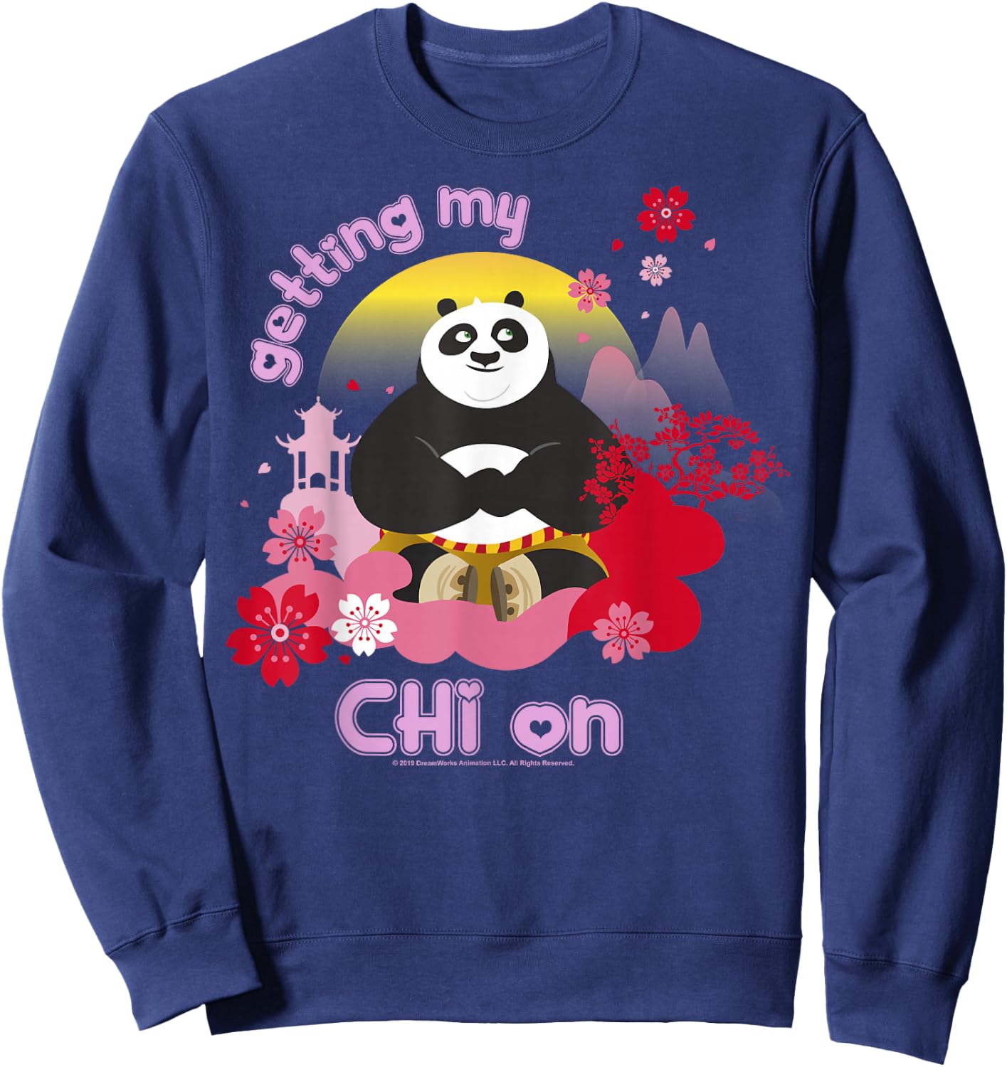 Kung Fu Panda Po Getting My Chi On Sweatshirt - Sweatshirt | Navy