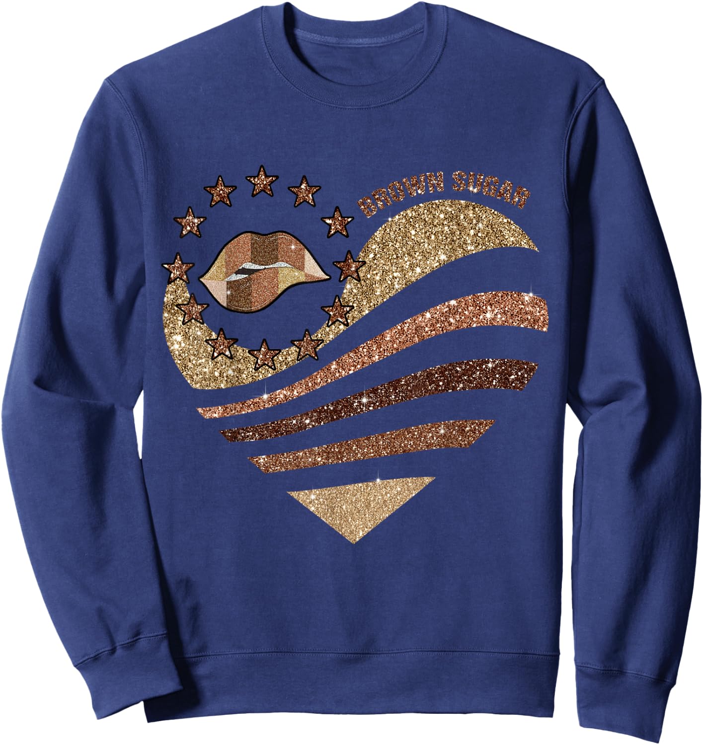 Heart Brown Sugar Lips Sweatshirt - Sweatshirt | Navy