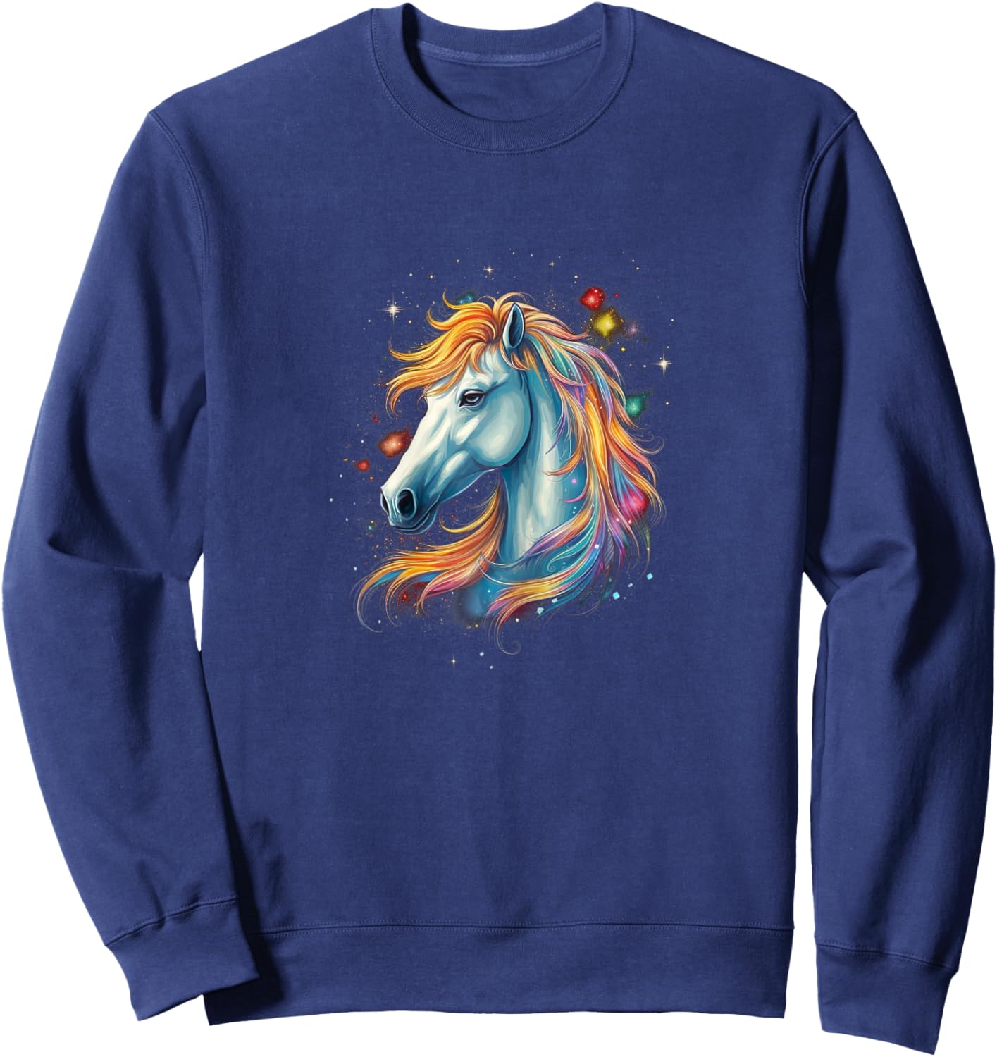 Colorful Horse Sweatshirt - Sweatshirt | Navy