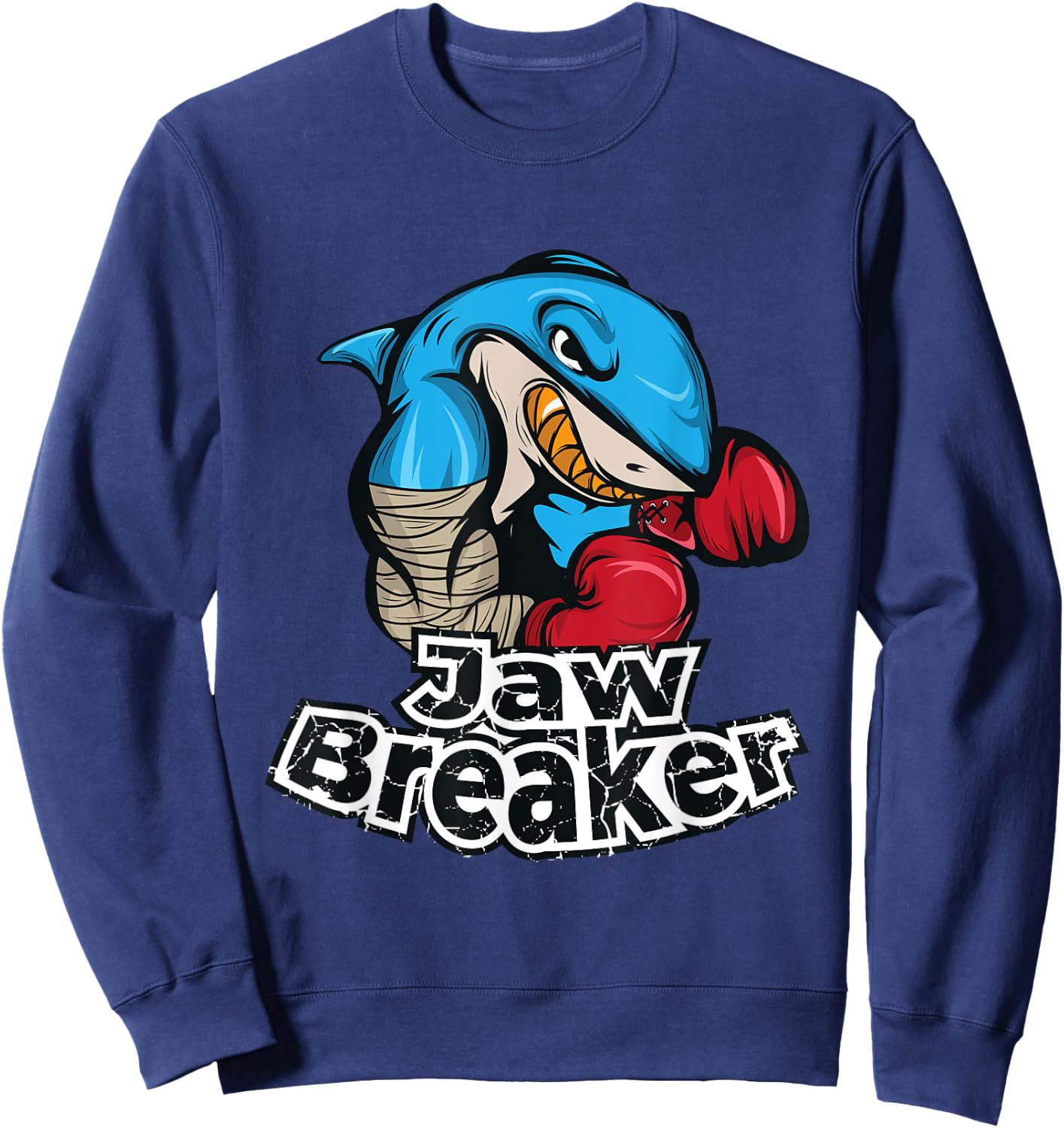 Shark Jaw Breaker Boxing, Cool Sport Shark Lover Gift Sweatshirt - Sweatshirt | Navy
