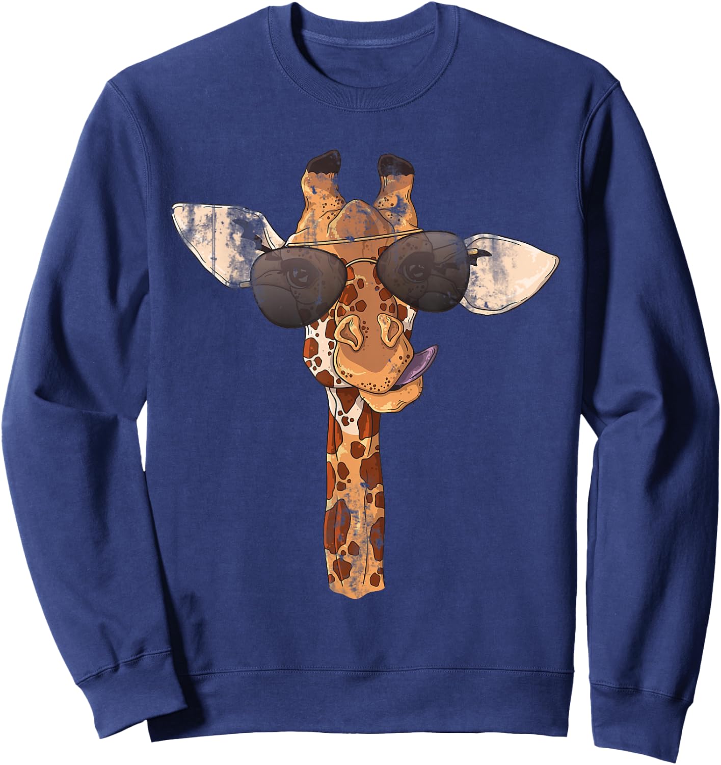 Sunglasses Giraffe Sweatshirt - Sweatshirt | Navy