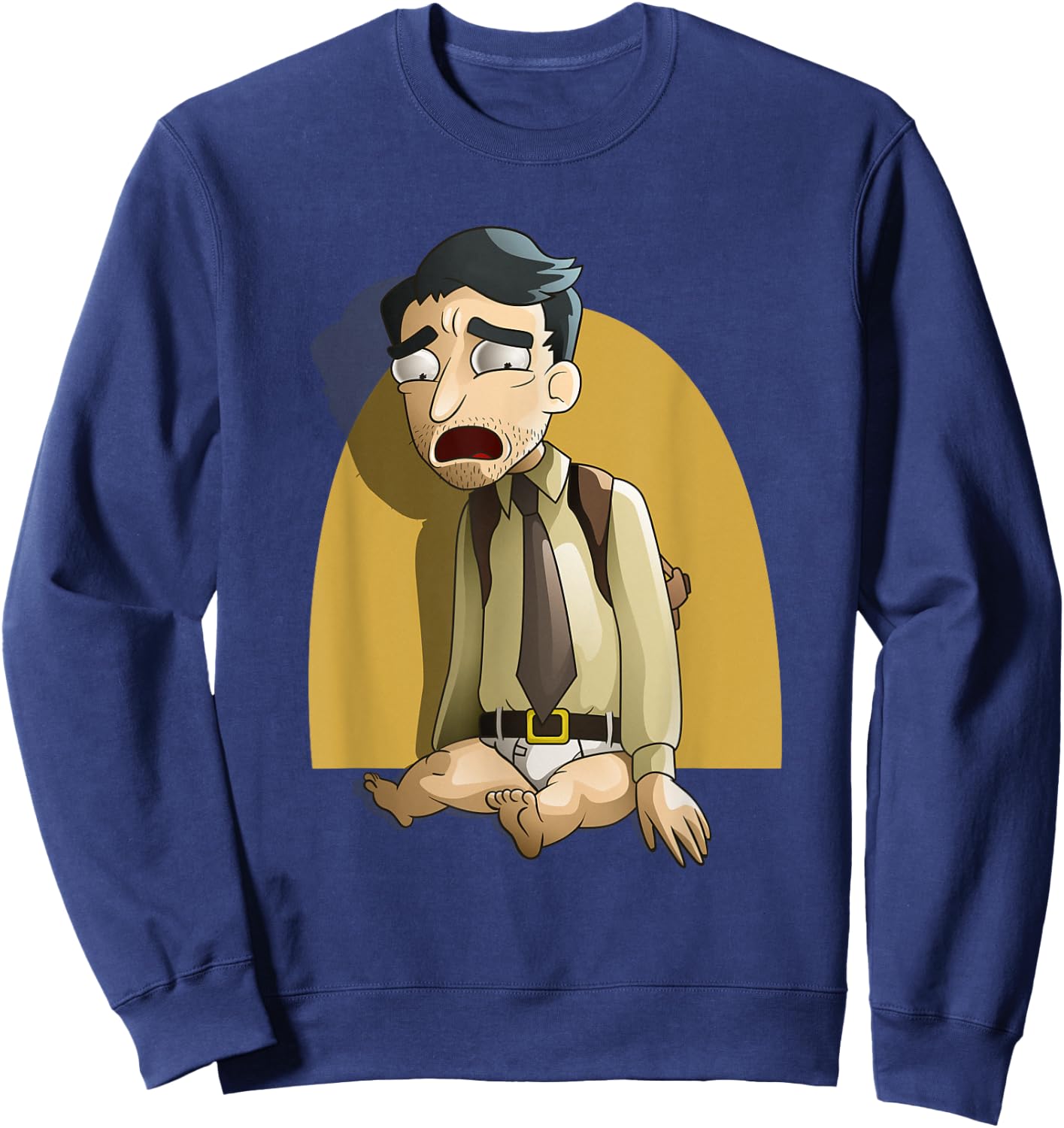 Mademark x Rick and Morty - Rick and Morty Shirt Baby Leg Detective Sweatshirt - Sweatshirt | Navy