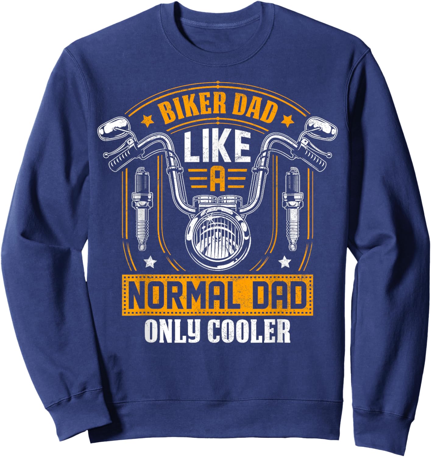 Funny Motorcycle Dad Design Men Grandpa Motorbike Rider Sweatshirt - Sweatshirt | Navy