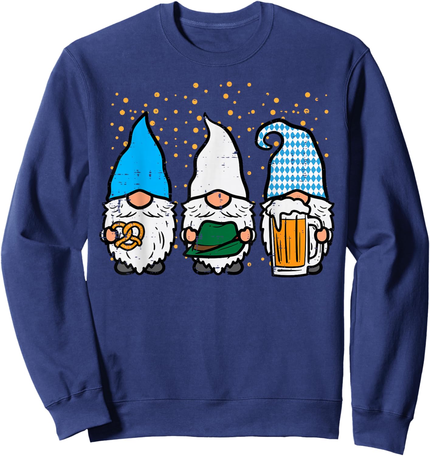 Bavarian Gnomes Octoberfest German Oktoberfest Men Women Sweatshirt - Sweatshirt | Navy
