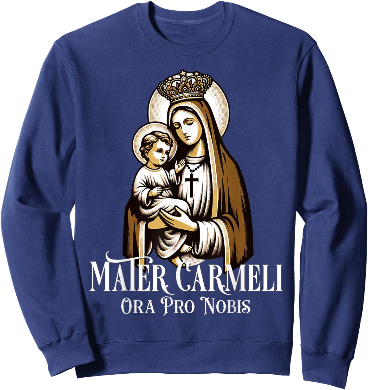 Our Lady of Mount Carmel Marian Catholic Sweatshirt - Sweatshirt | Navy