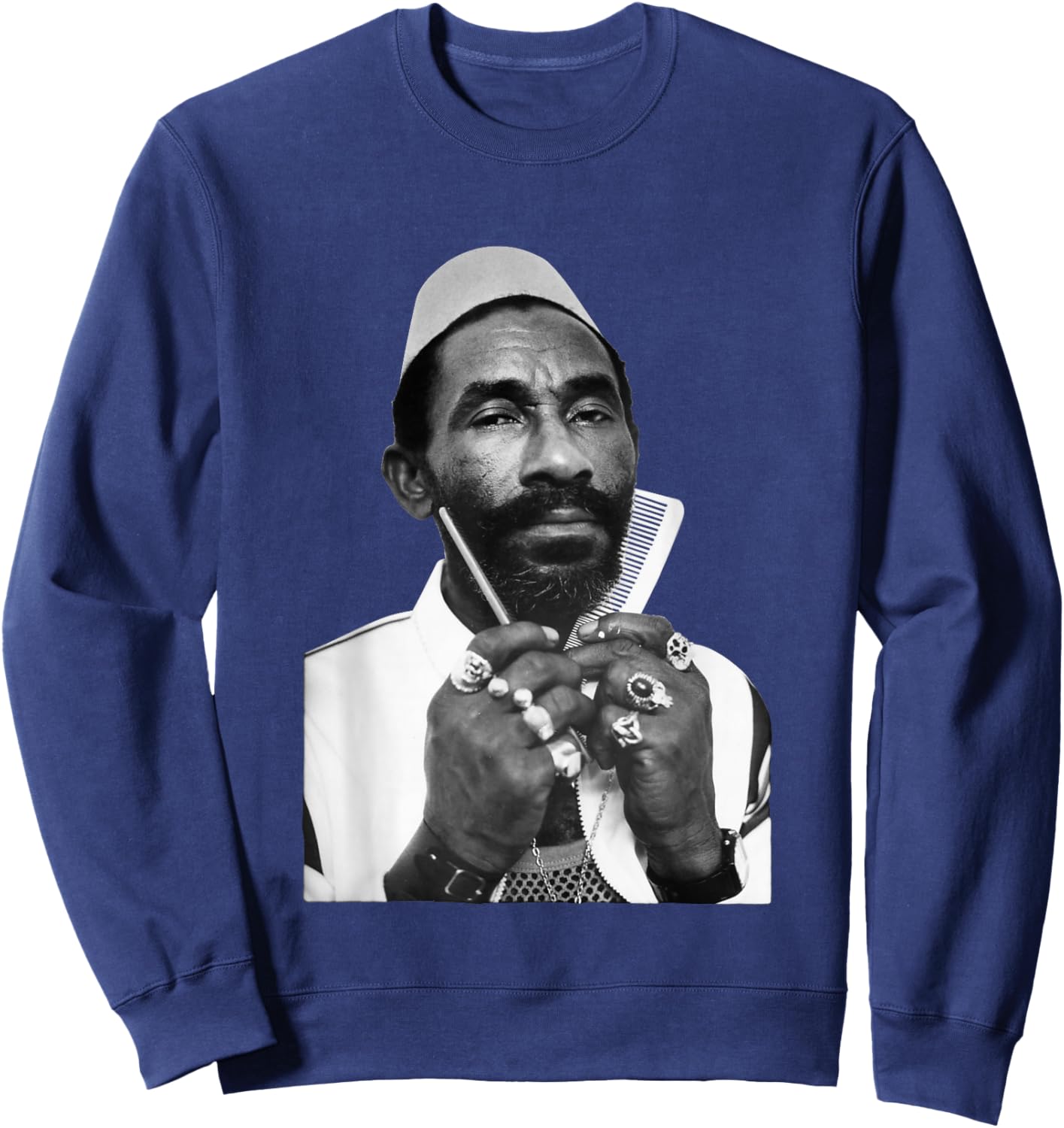 Jamaican Musician Lee Scratch Perry Hacienda Stephen Wright Sweatshirt - Sweatshirt | Navy