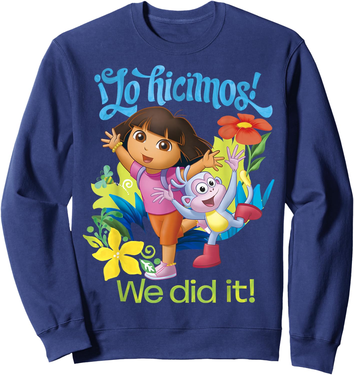 Dora The Explorer Lo Hicimos We Did It Small Sweatshirt - Sweatshirt | Navy