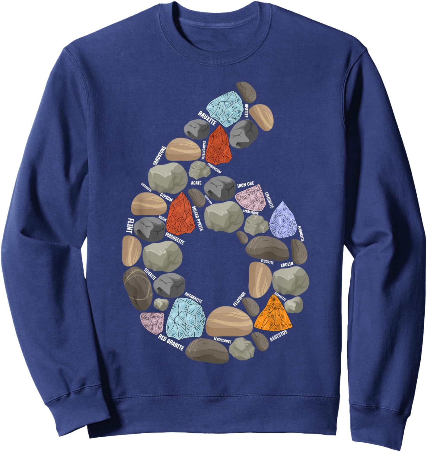 Geology Rocks 6 Years Old 6th Birthday Rock Collecting Sweatshirt - Sweatshirt | Navy