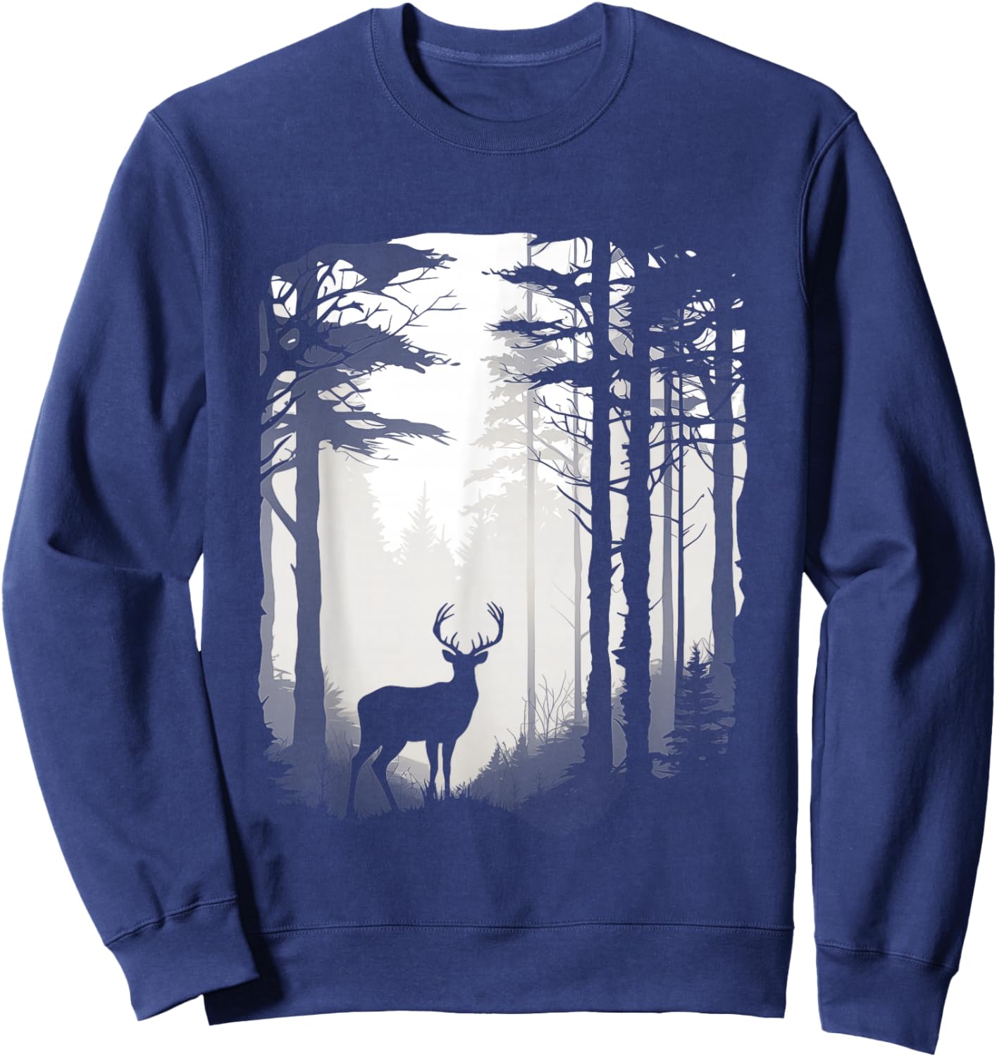 Deer Forest Wildlife Sweatshirt - Sweatshirt | Navy