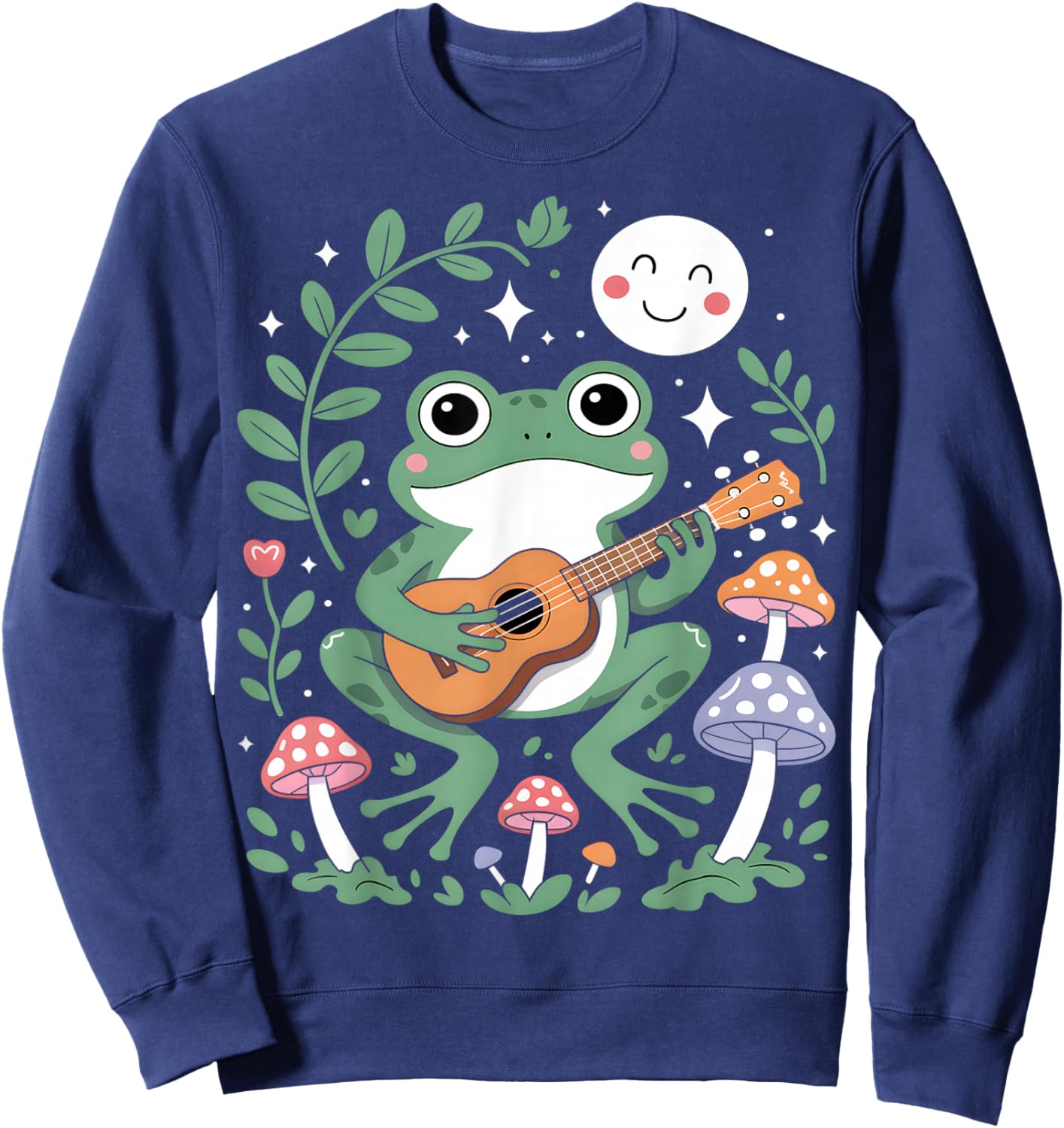 Frog Playing Ukulele Sweatshirt - Sweatshirt | Navy