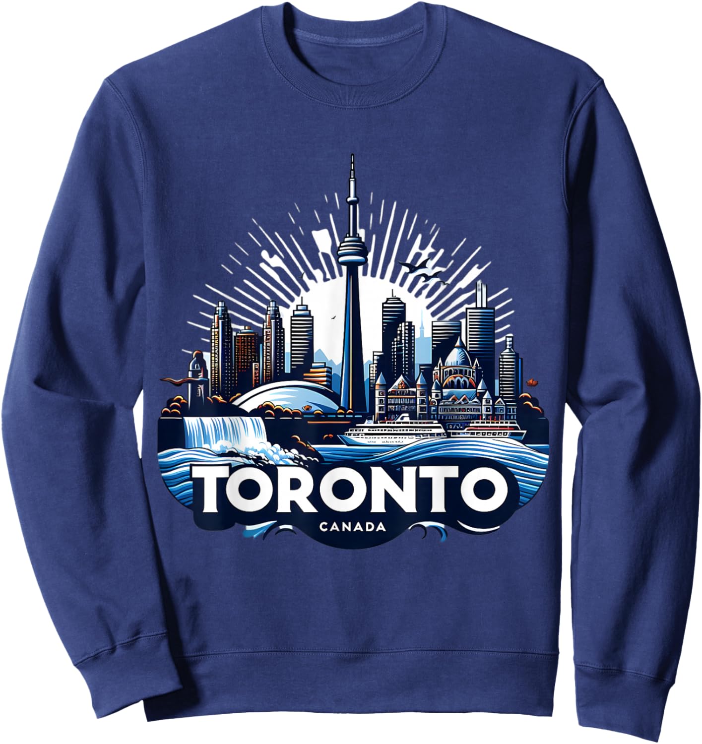 Toronto Canada City Landmarks Souvenir Canadian Proud Sweatshirt - Sweatshirt | Navy