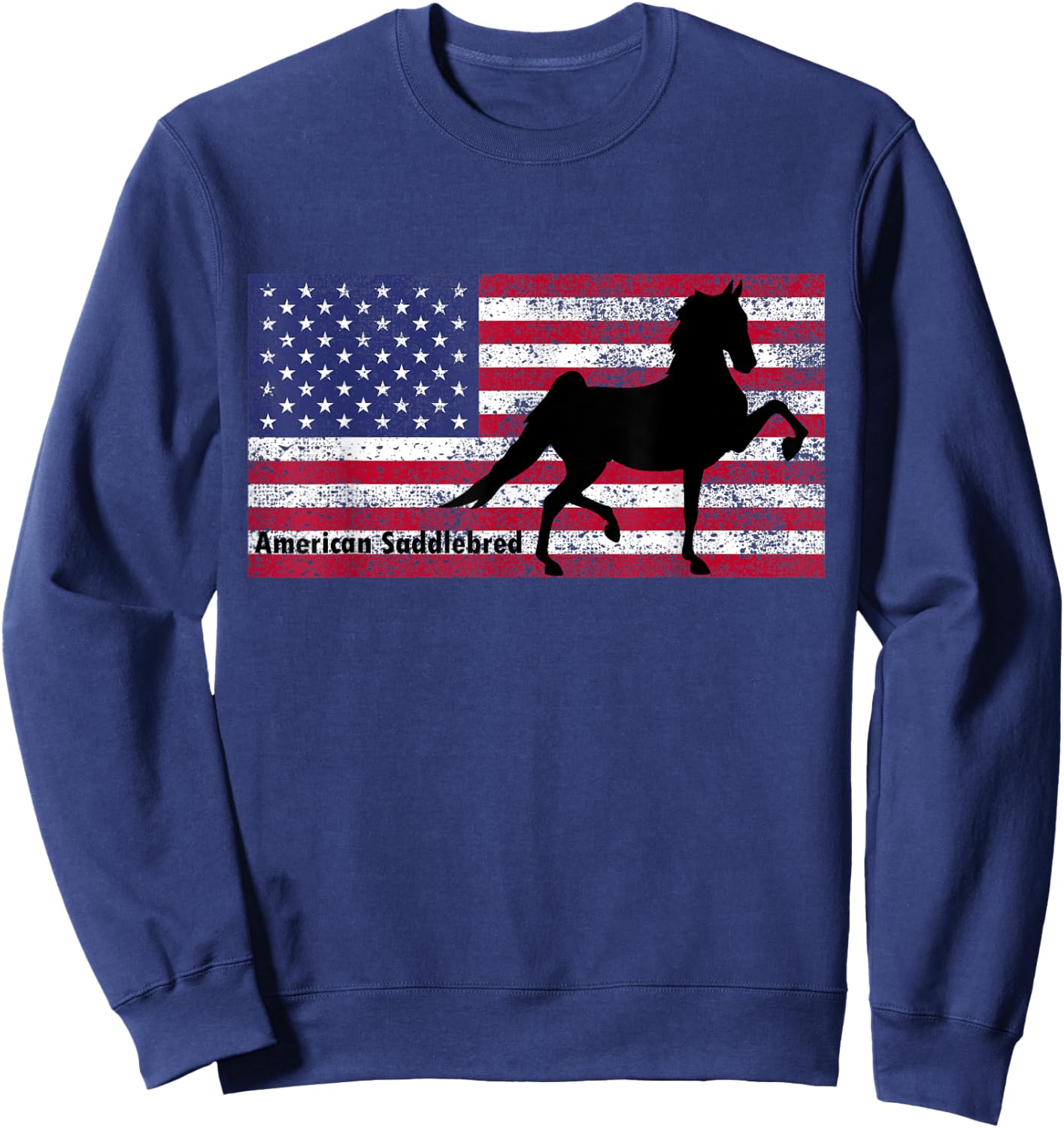 American Saddlebred Horse Training Gaited Horses Men T Shirt Sweatshirt - Sweatshirt | Navy