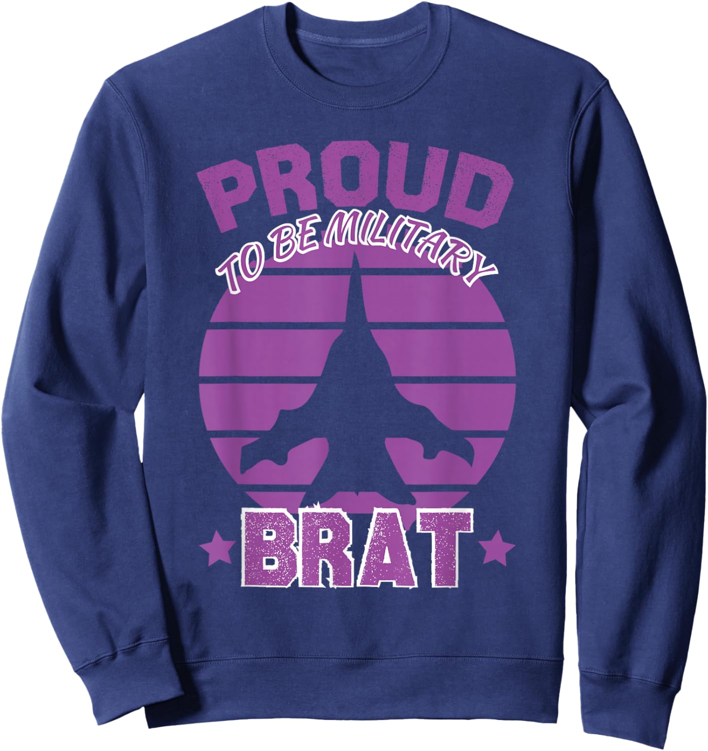 Proud To Be Military Brat Military Kids Awareness Sweatshirt - Sweatshirt | Navy