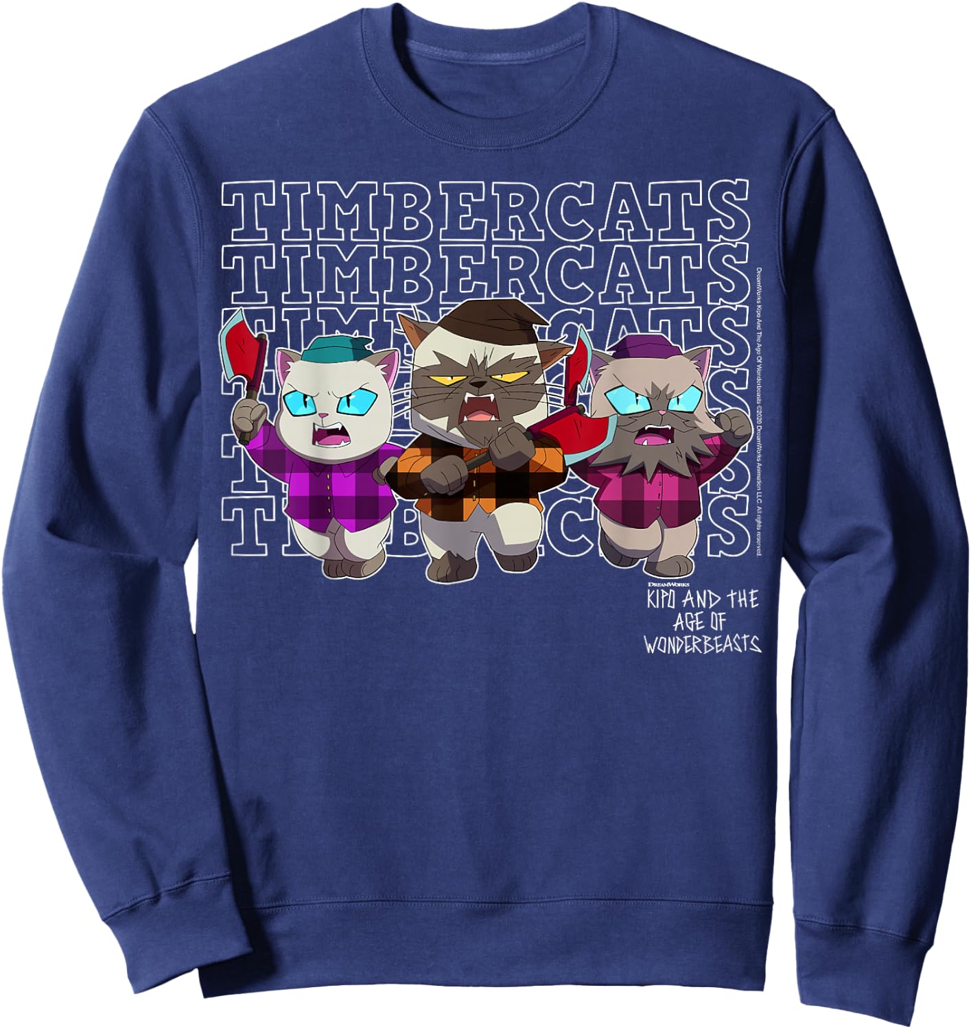 Kipo And The Age Of Wonderbeasts Timbercats Group Sweatshirt - Sweatshirt | Navy