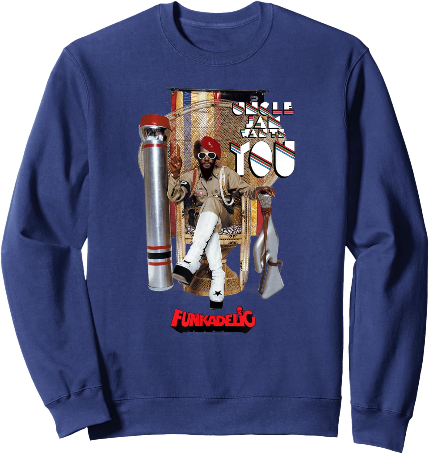 George Clinton Parliament Funkadelic Uncle Jam Wants You Sweatshirt - Sweatshirt | Navy