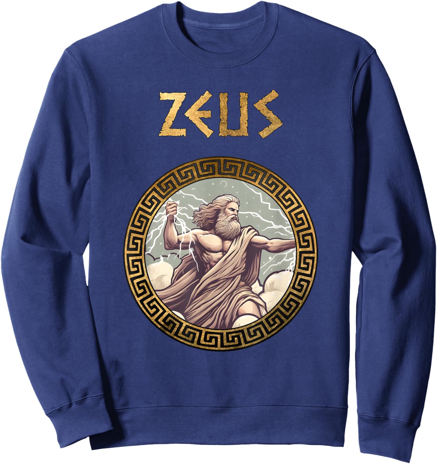 Zeus Ancient Greek God Ancient Greece Mythology Sweatshirt - Sweatshirt | Navy