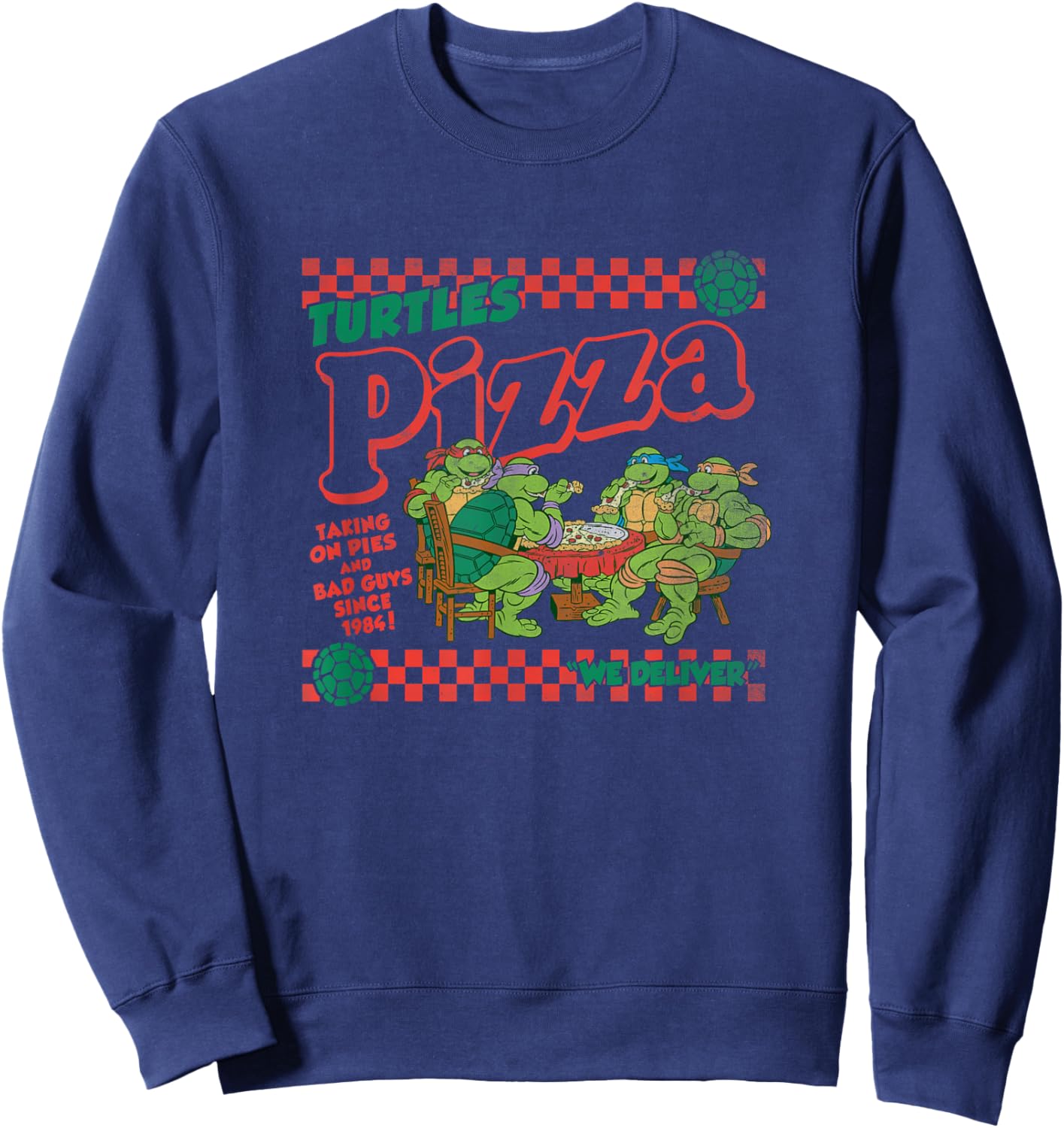 Teenage Mutant Ninja Turtles Pizza Delivery Classic Logo Sweatshirt - Sweatshirt | Navy