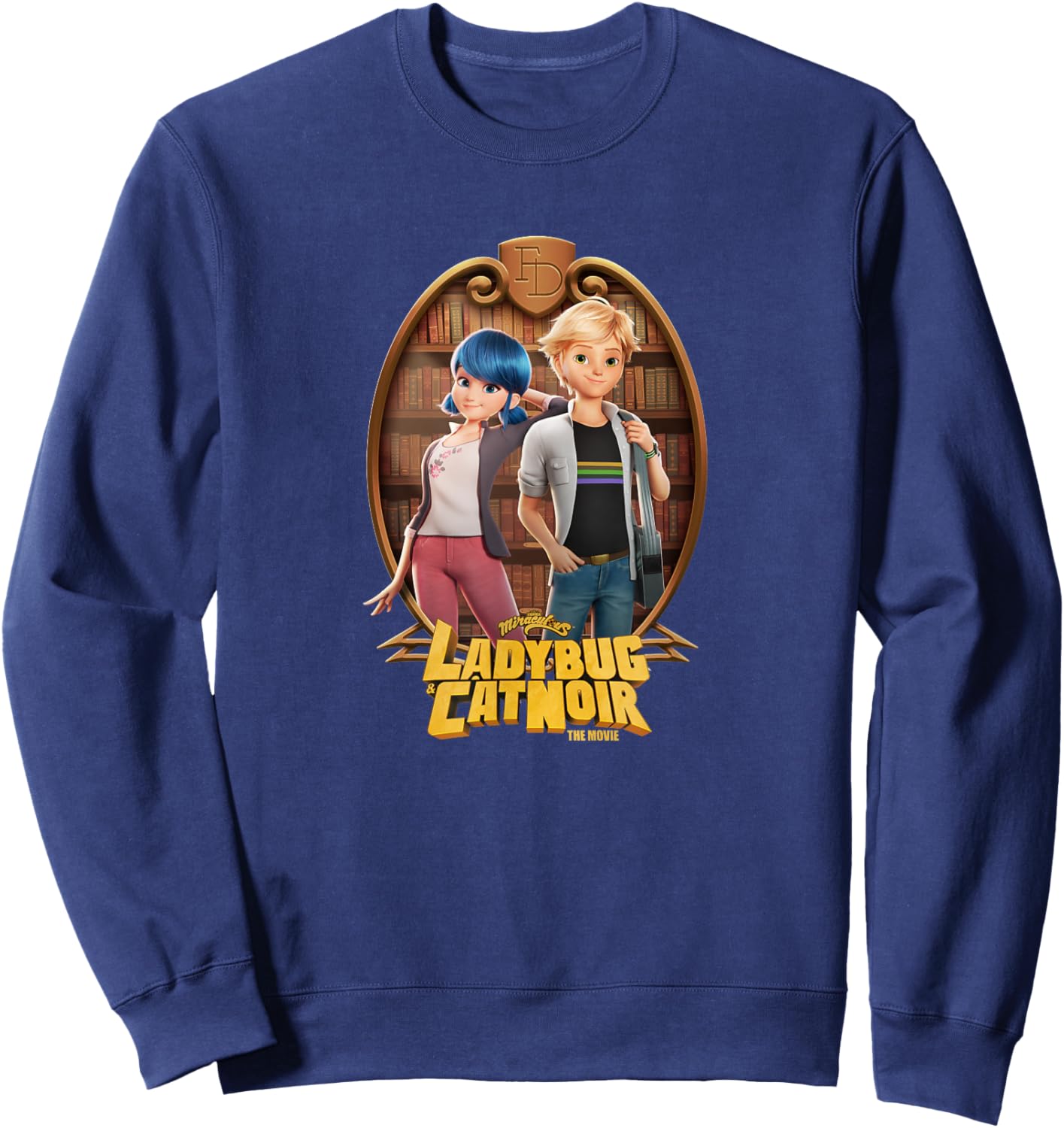 Miraculous Ladybug and Cat Noir The Movie Marinette Adrien Sweatshirt - Sweatshirt | Navy