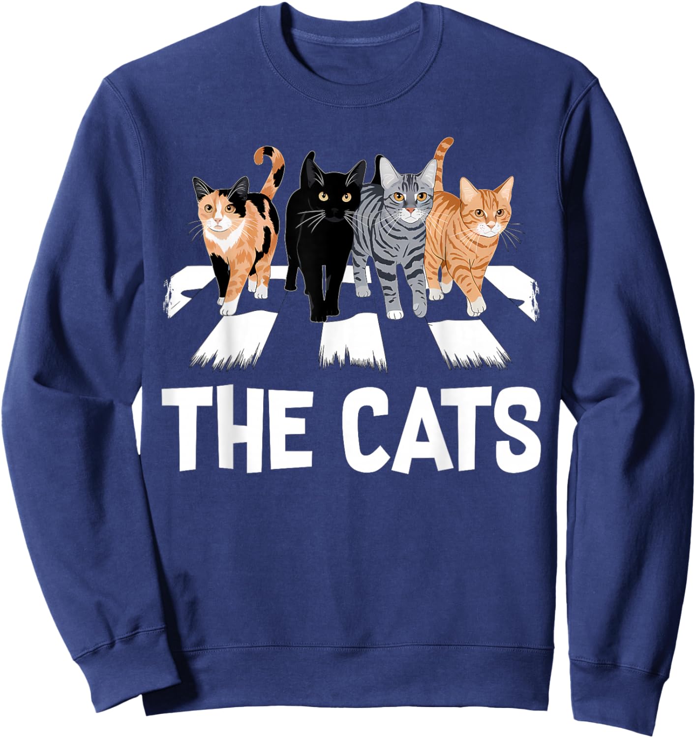 Cat Rock Music Funny Cat Lover , Women, Kids Sweatshirt - Sweatshirt | Navy