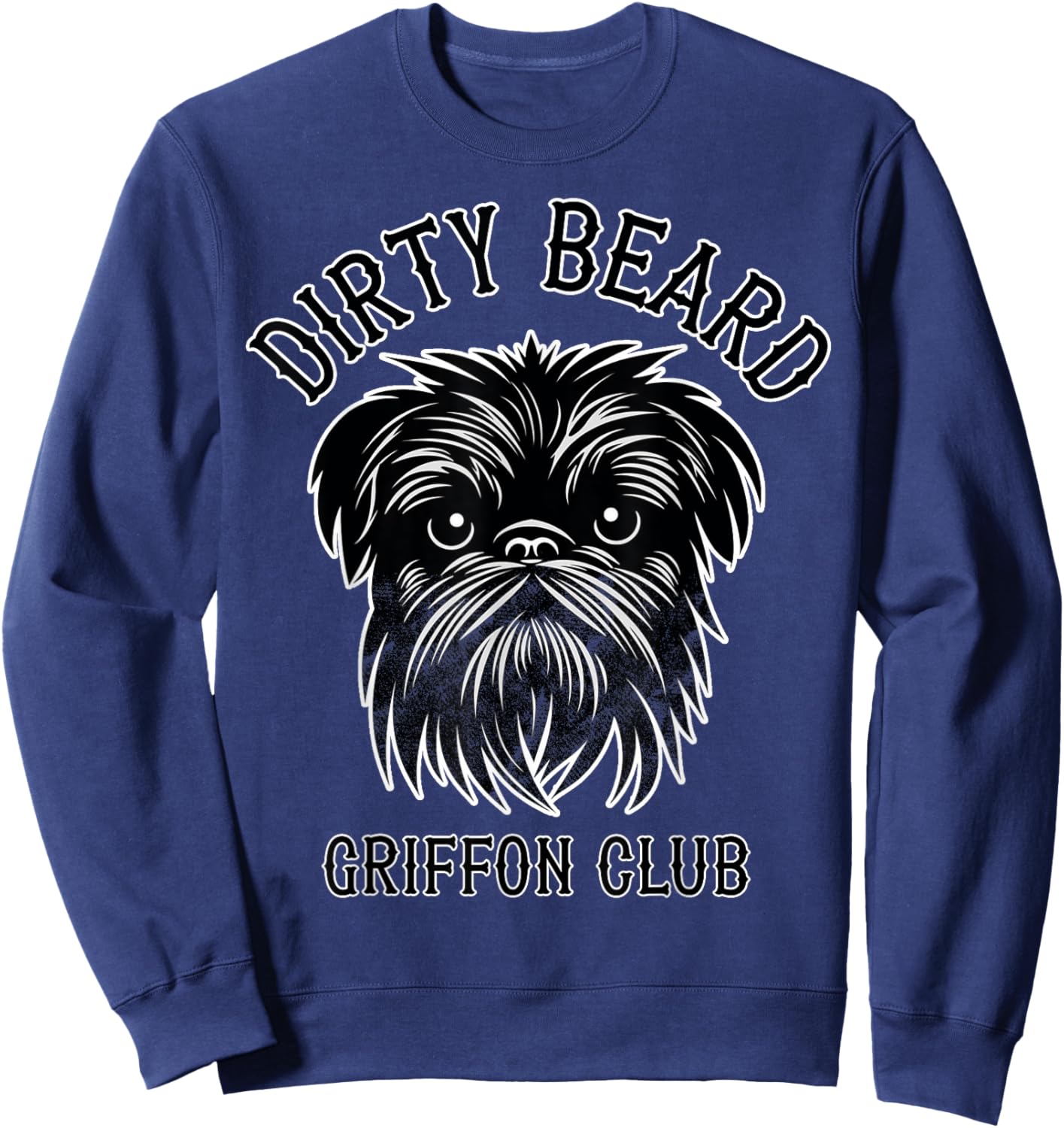 Dirty Beard Griffon Club - Brussels Griffon Dog - Biker Women Girls Kids Sweatshirt - Sweatshirt | Navy