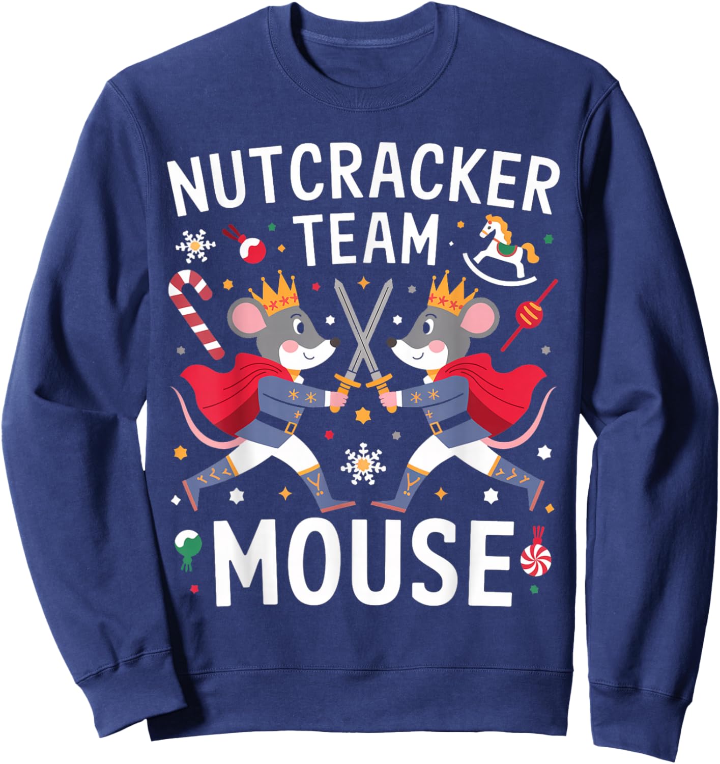 Funny Nutcracker Ballet Team Mouse Soldier Christmas Dance Sweatshirt - Sweatshirt | Navy