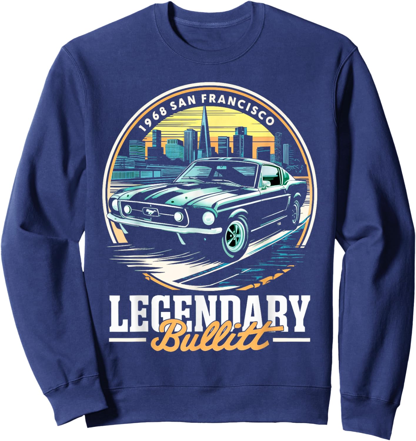 Legendärer Bullitt Muscle Oldtimer Sweatshirt - Sweatshirt | Navy