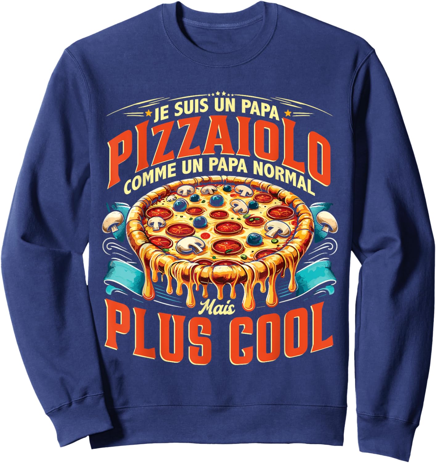 Pizzamaker Pizzeria Pizza Maker Italian Pastry Chef , Black, S Sweatshirt - Sweatshirt | Navy