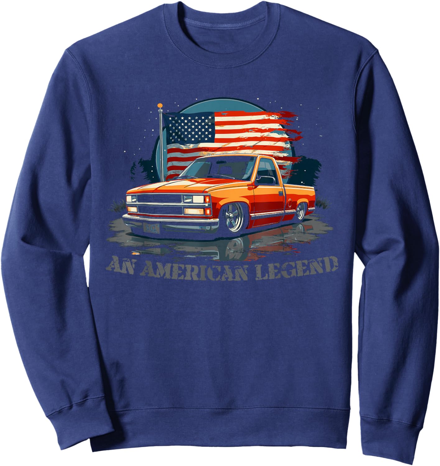 OBS Single Cab Truck Old Body Style American Legend CK Truck Sweatshirt - Sweatshirt | Navy