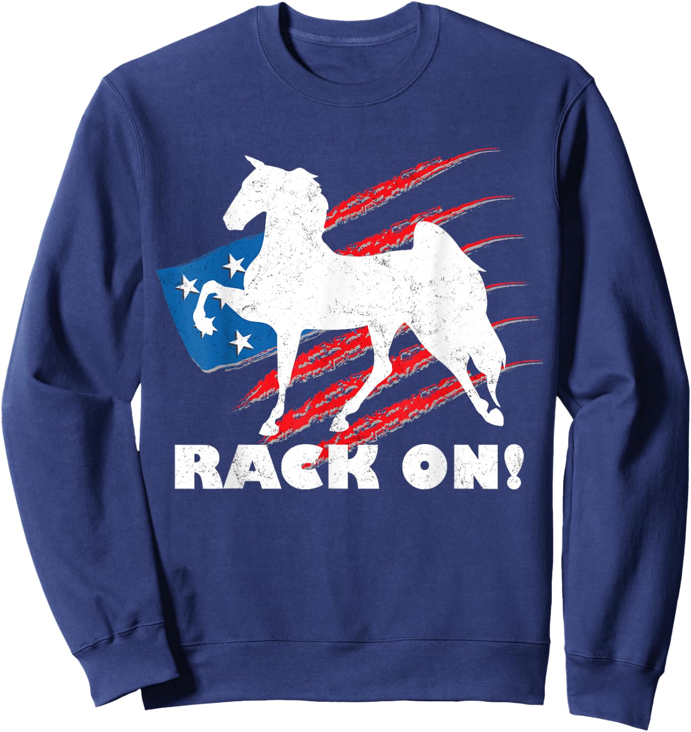 American Saddlebred Horse Training Gaited Horses Equitation Sweatshirt - Sweatshirt | Navy