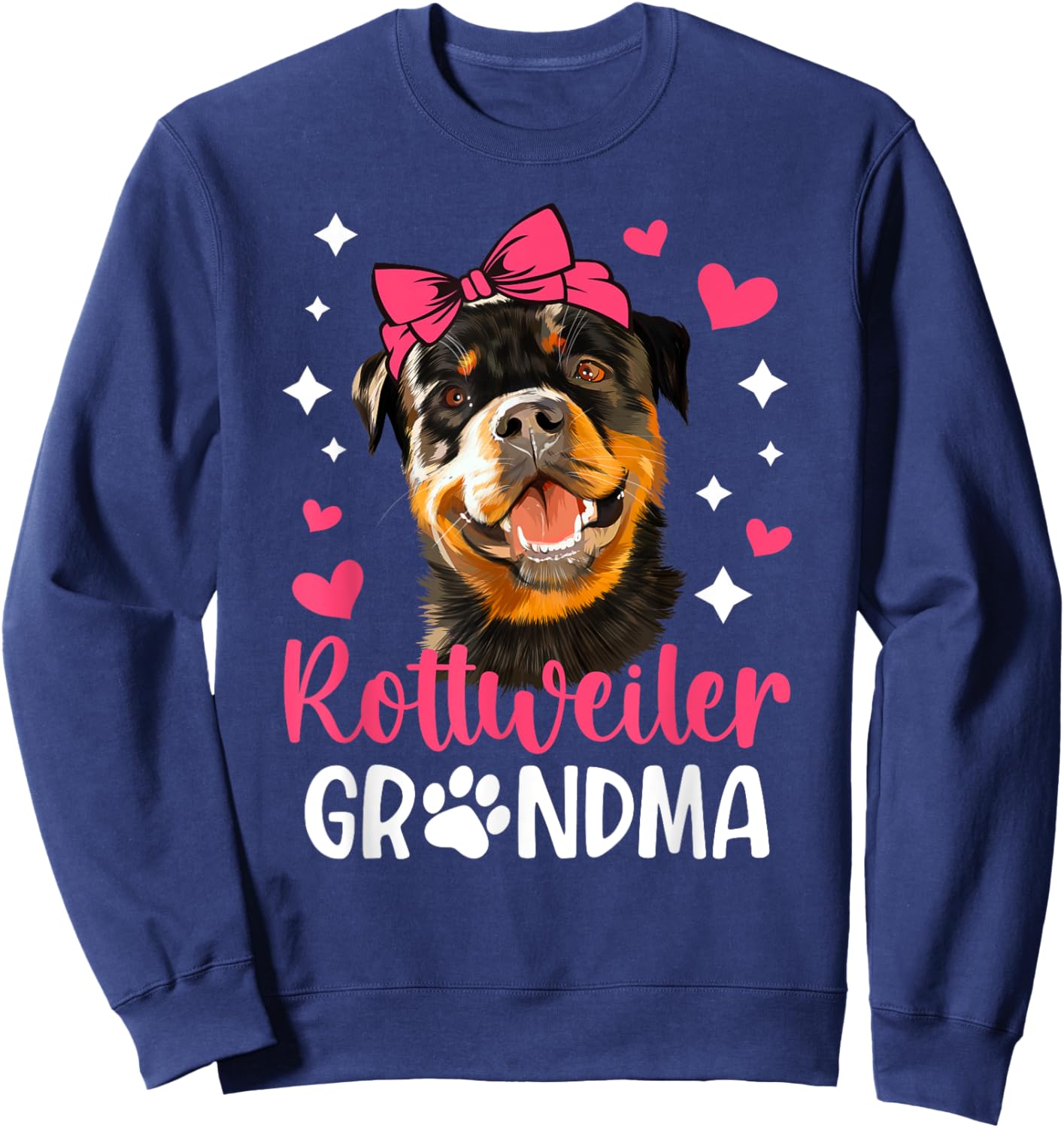 Rottweiler Grandma Rottie Grandma Cute Rottie Grandmother Sweatshirt - Sweatshirt | Navy